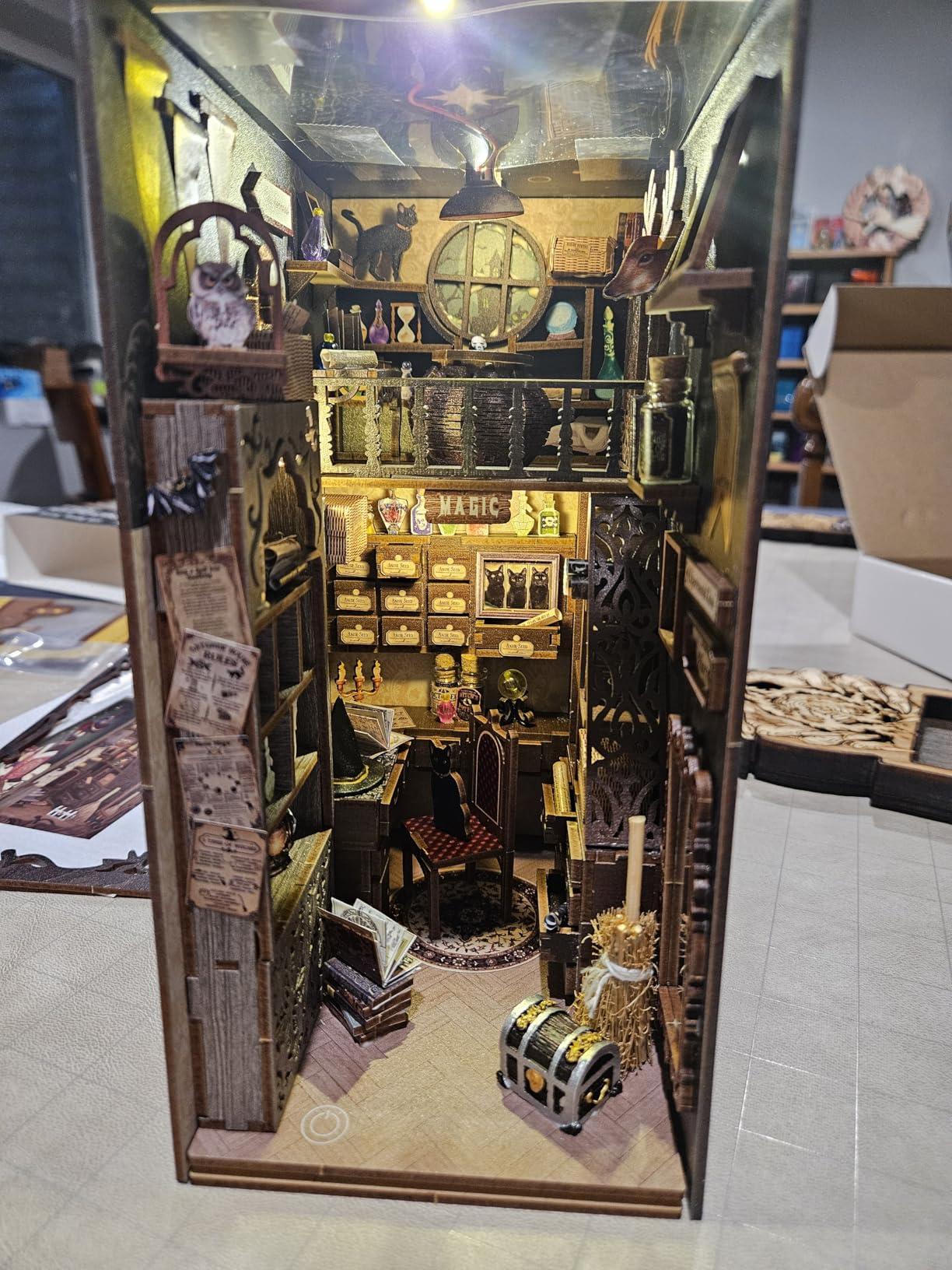 Fsolis Book Nook Kit - DIY Miniature House Kit for Adults, 3D Wooden Puzzle Bookshelf Diorama customer photo 1
