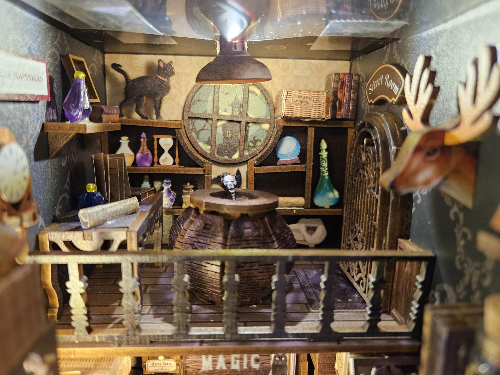 Fsolis Book Nook Kit - DIY Miniature House Kit for Adults, 3D Wooden Puzzle Bookshelf Diorama customer photo 2