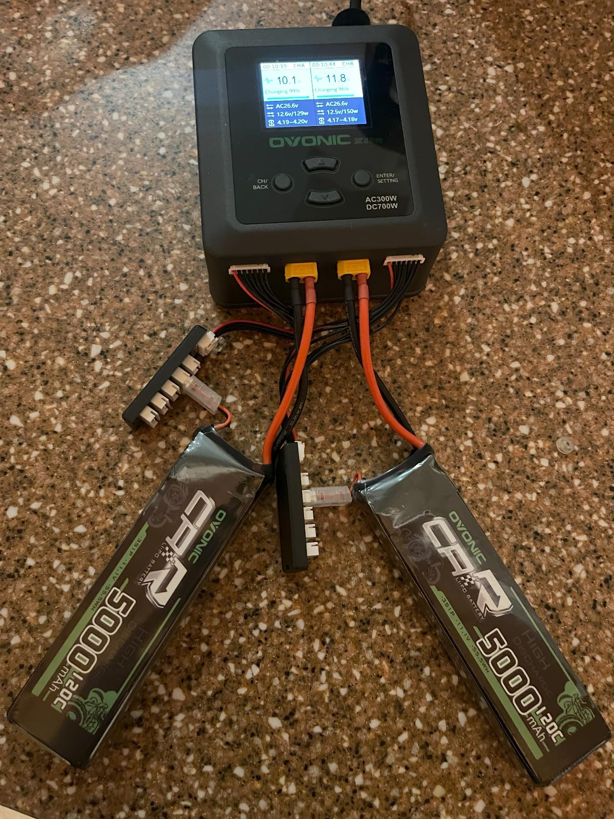 OVONIC 11.1V 120C 5000mAh 3S Lipo Battery Hard Case with EC5 Plug for RC Car RC Helicopter RC Truck RC Truggy Airplane Quadcopter UAV Drone FPV (2 Packs)(with Lipo Voltage Checker) customer photo 2