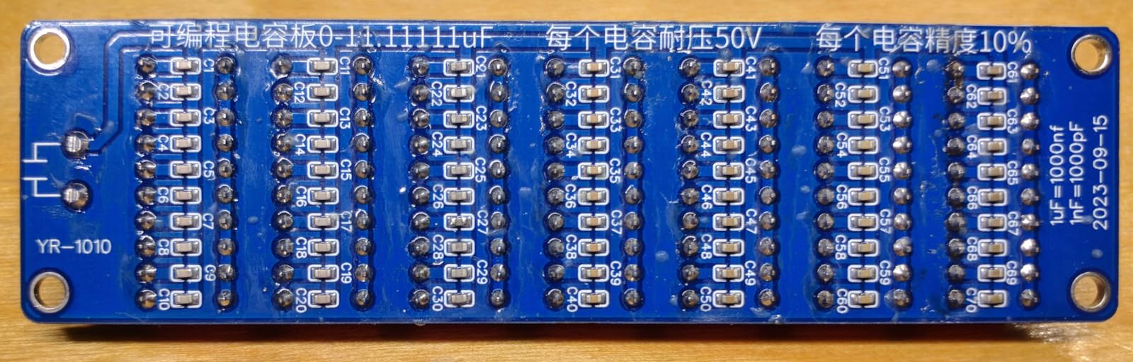 1pF to 11.11111uF Programmable Capacitor Board Module 8 Segment 10% Accuracy 50V Withstand Voltage customer photo 2