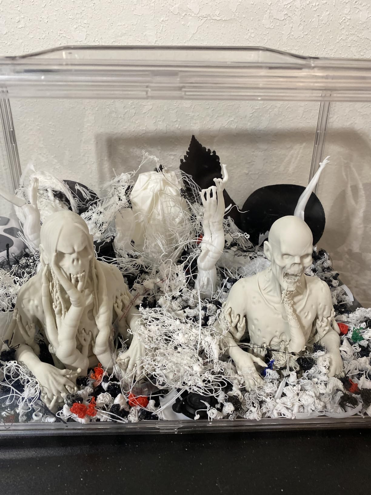 Freebat Stackable Storage Bins, Clear Acrylic Display Case, 5-Pack Acrylic Boxes with Lids, Clear Storage Containers Storage for Handbags, Collectibles & Figures customer photo 2