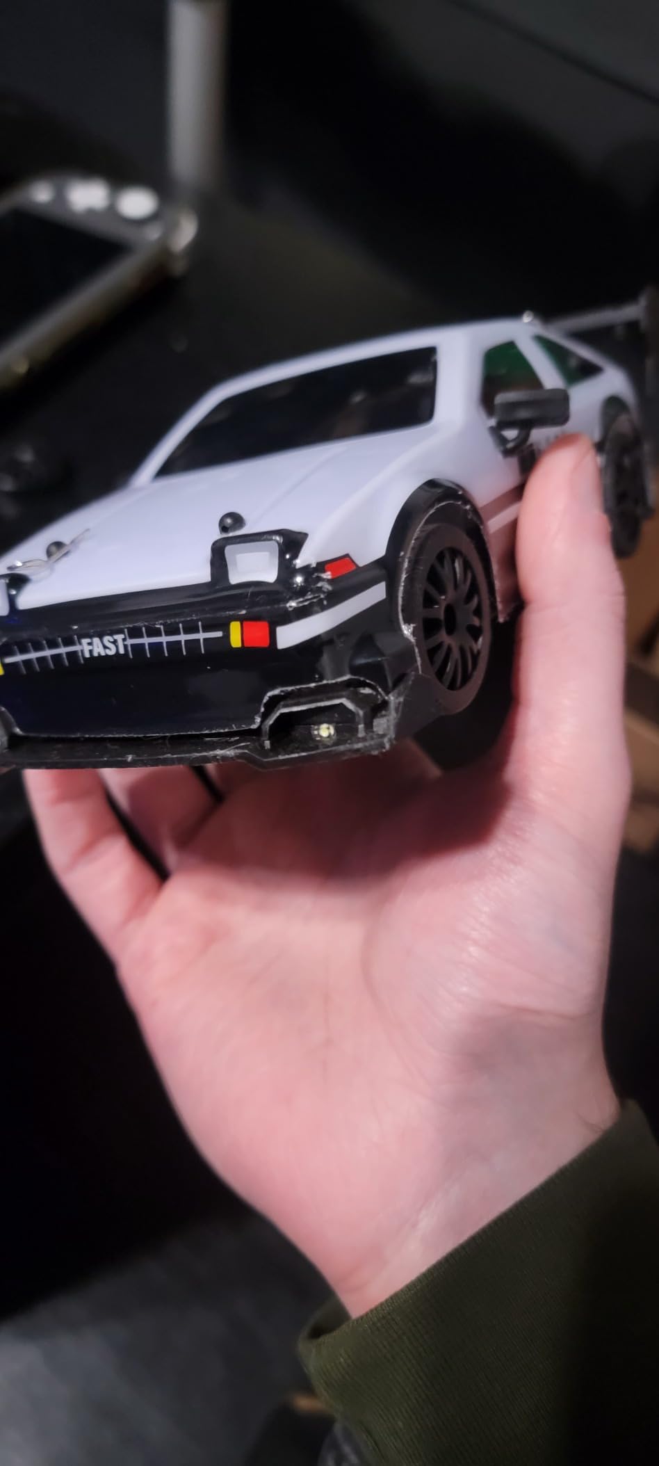 1:24 Scale RC Drift Car 4WD 2.4GHz 30KM/H High Speed Racing Sport Toy Car with LED Lights, Racing and Drift Wheels (8601-Black) customer photo 2