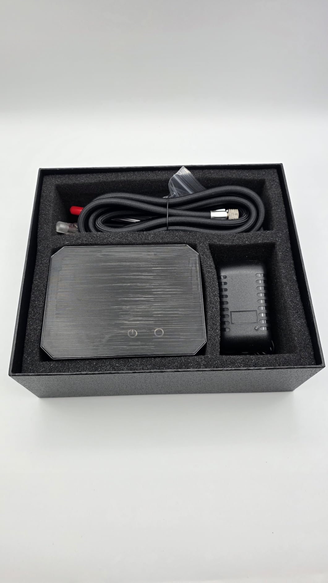 Gocheer Airbrush Kit with Air Compressor, 40 48 PSI High Pressure Air Brush Non-Clogging with 0.2/0.3/0.5mm Nozzle/Cleaning Sets, Ideal for Painting, Modeling, Cake Decor, Makeup (Black, 48 PSI) customer photo 1