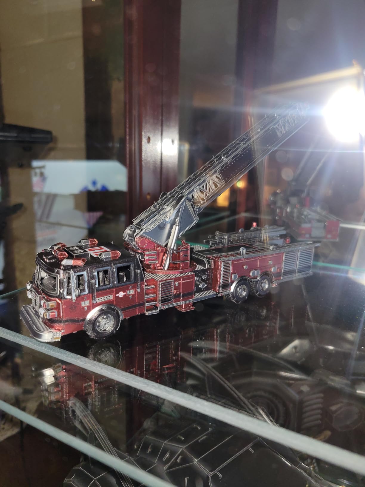 Piececool 3D Metal Puzzles for Adults, Ladder Truck Fire Engine Model Kits Building, Challenge to Assemble DIY Craft Kits, Best Birthday Christams Gifts - 354 Pcs customer photo 1
