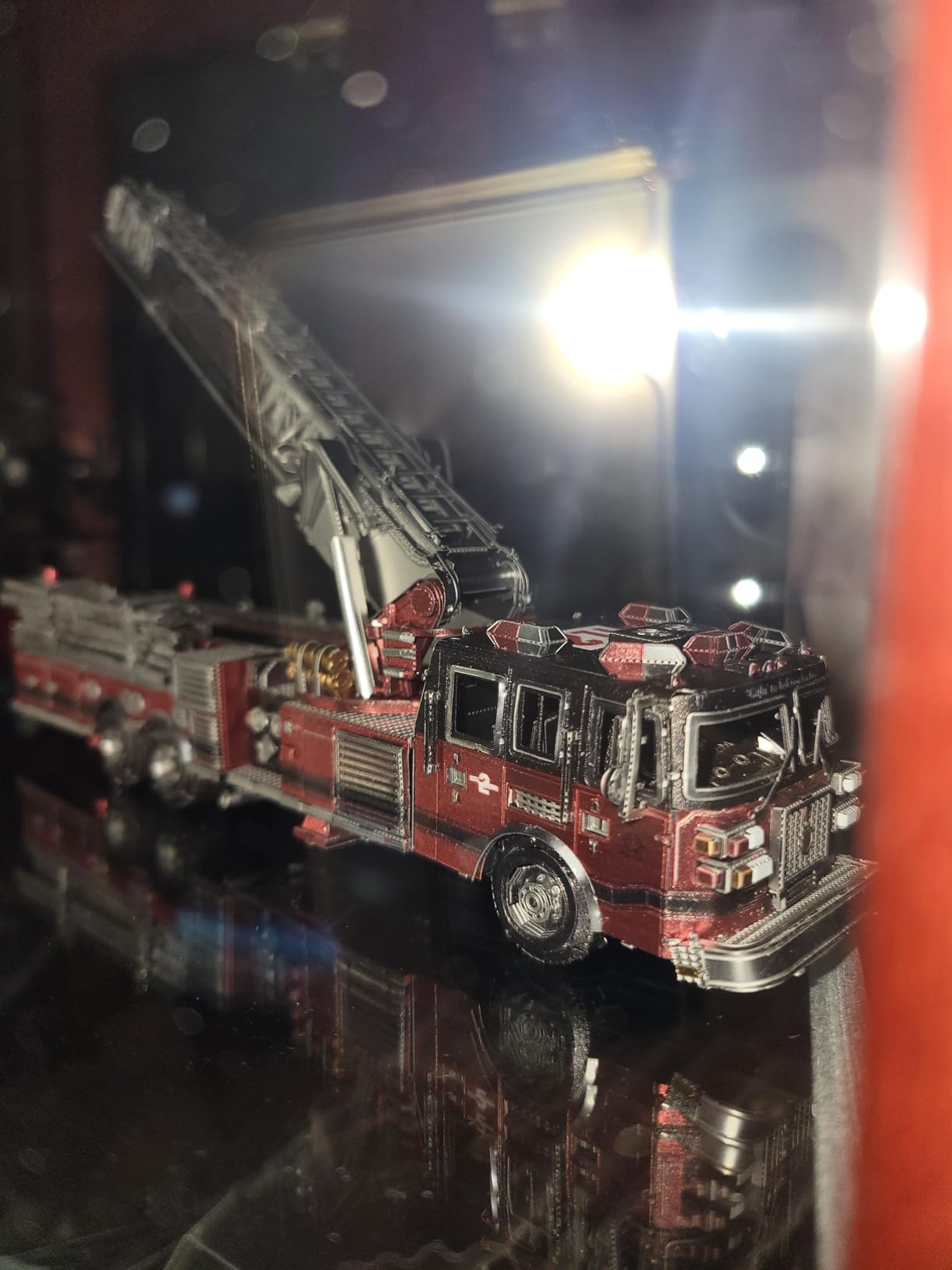 Piececool 3D Metal Puzzles for Adults, Ladder Truck Fire Engine Model Kits Building, Challenge to Assemble DIY Craft Kits, Best Birthday Christams Gifts - 354 Pcs customer photo 2