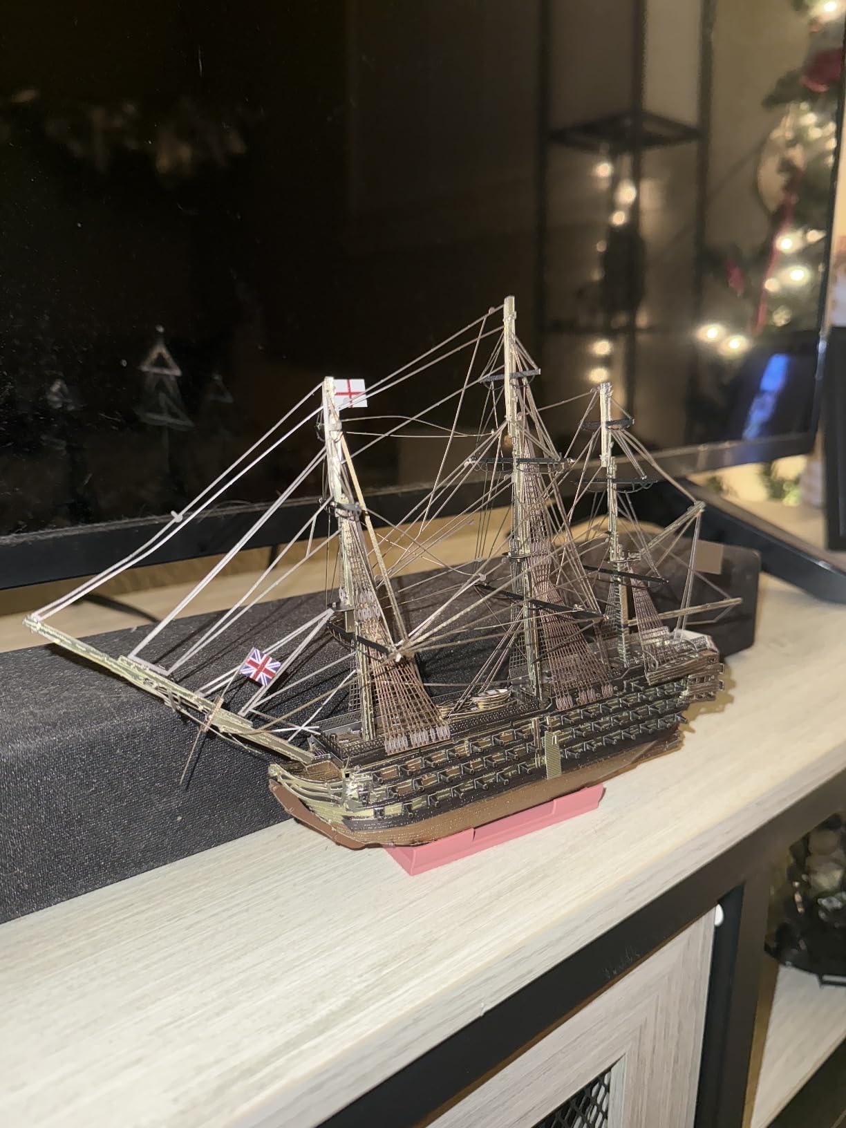 Piececool 3D Metal Puzzles for Adults, HMS Victory Battleship Model Kits Crafts for Adults to Build DIY Models Puzzles, Ideal Creative Great Gift for Family Time Home Decor- 389Pcs customer photo 1
