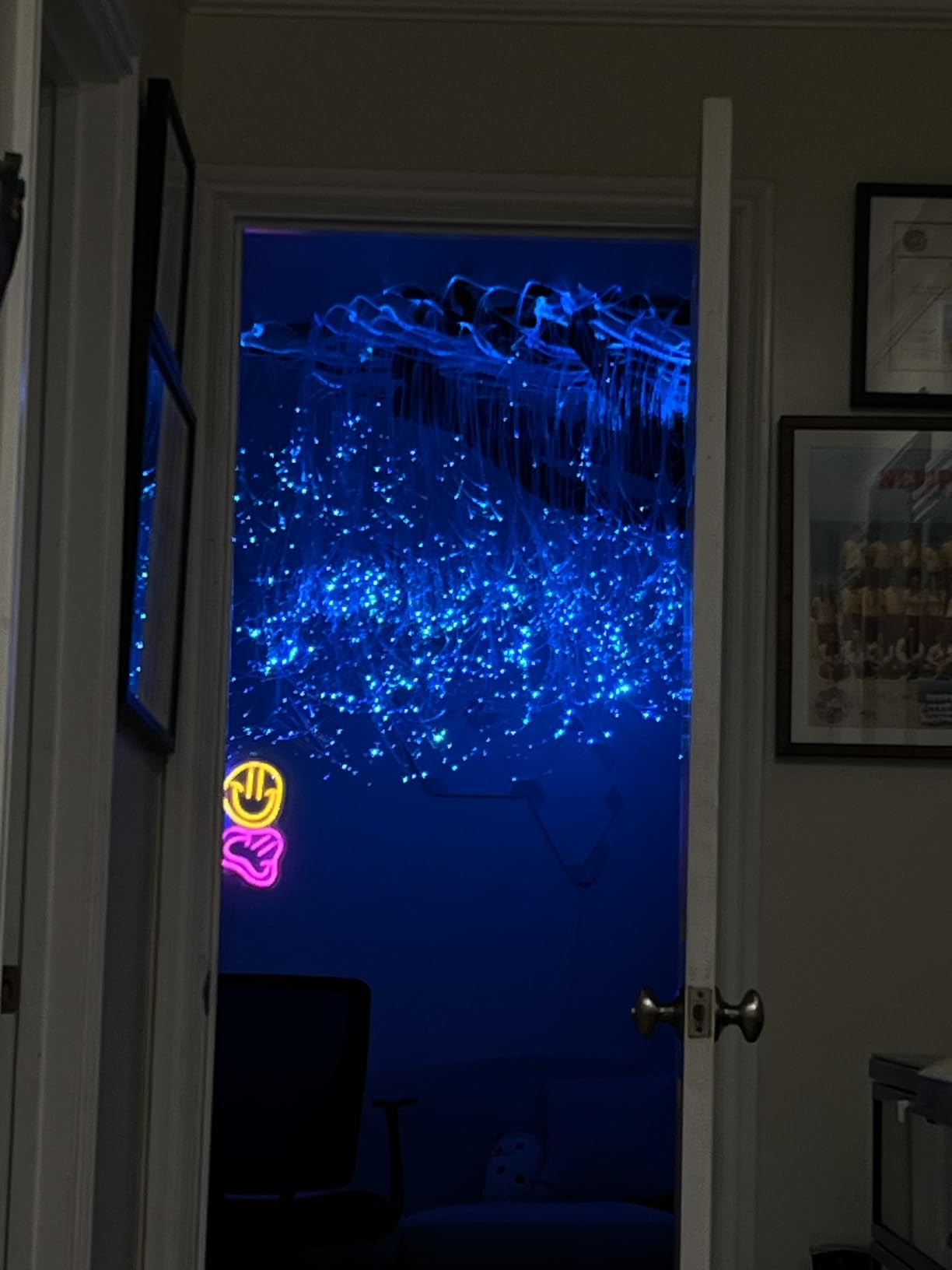 Twinkle Starlight Headliner Light,32W 1000pcs 13.1ft LED Star Ceiling Fiber Optic Light Kit APP/Remote Control for Car/Home/Party customer photo 1