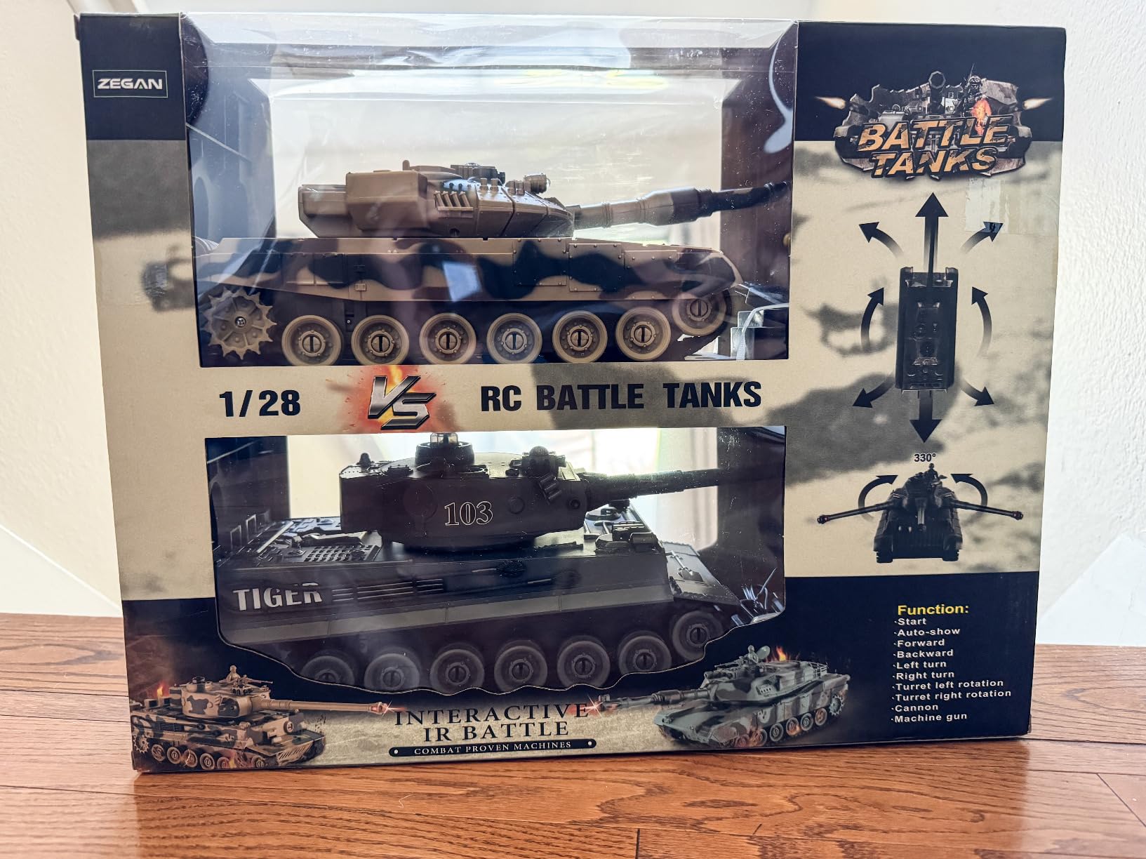 RC Tank Set,1/24 RC Battle Tank Set Toy Tanks with Life Indicators and Spray,2.4G Remote Control with Realistic Sounds and Lights,RC Army Toys for Boys Age 6+ Year Old Gifts for Kids and Adults customer photo 4