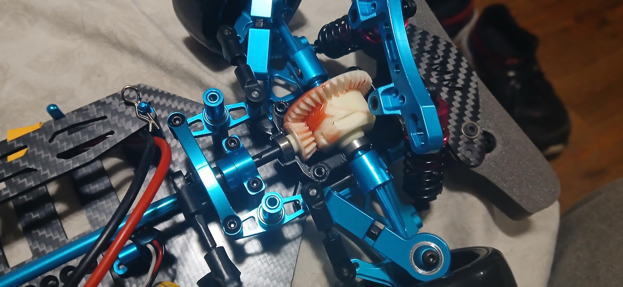 Alloy & Carbon RC Chassis Shaft Drive Touring Car Body Frame Kit for 1/10 Tamiya TT02 Upgrades customer photo 2