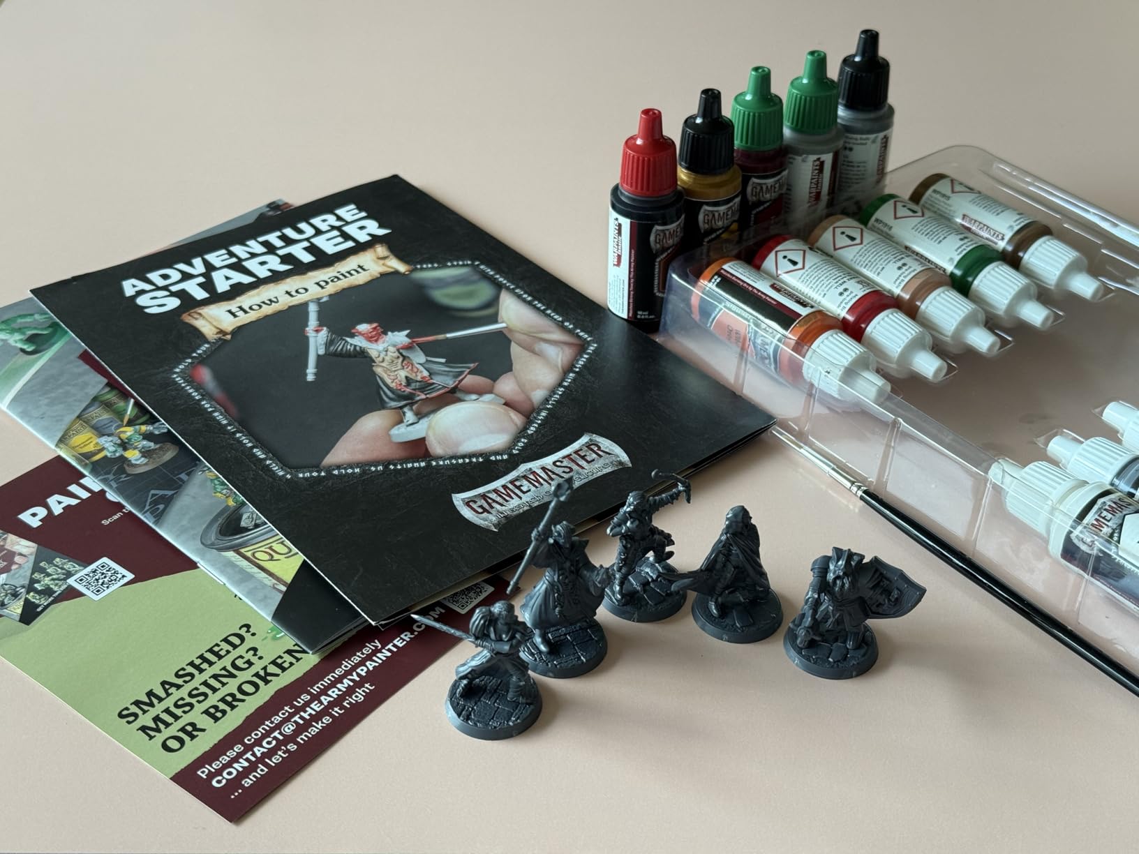 The Army Painter, GameMaster: Adventure Starter Role-playing Paint Set, 15 x 18ml Warpaints Fanatic Acrylic paints, incl. a Brush-On Primer, 5 FREE Miniatures & 1 Brush - For Warhammer & Dnd customer photo 3