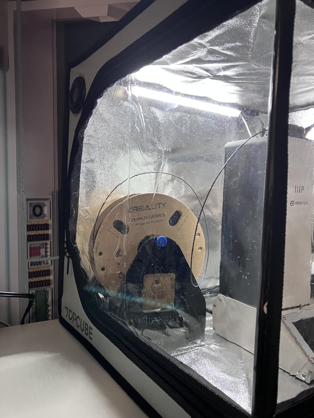 TOPCUBE 3D Printer Enclosure for Bambu Lab A1, Upgraded Large Size Enclosure with LED Light, Fireproof Waterproof Dustproof Noise Reduction Constant Temperature 3D Printer Cover, 580X670X670MM customer photo 1