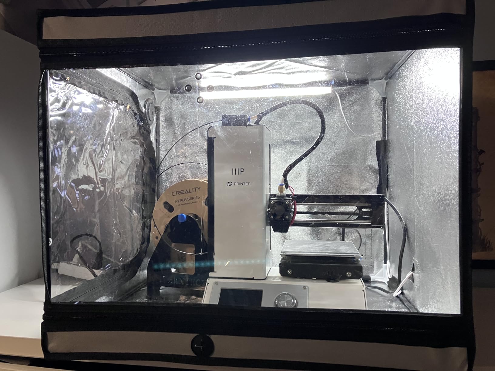 TOPCUBE 3D Printer Enclosure for Bambu Lab A1, Upgraded Large Size Enclosure with LED Light, Fireproof Waterproof Dustproof Noise Reduction Constant Temperature 3D Printer Cover, 580X670X670MM customer photo 2