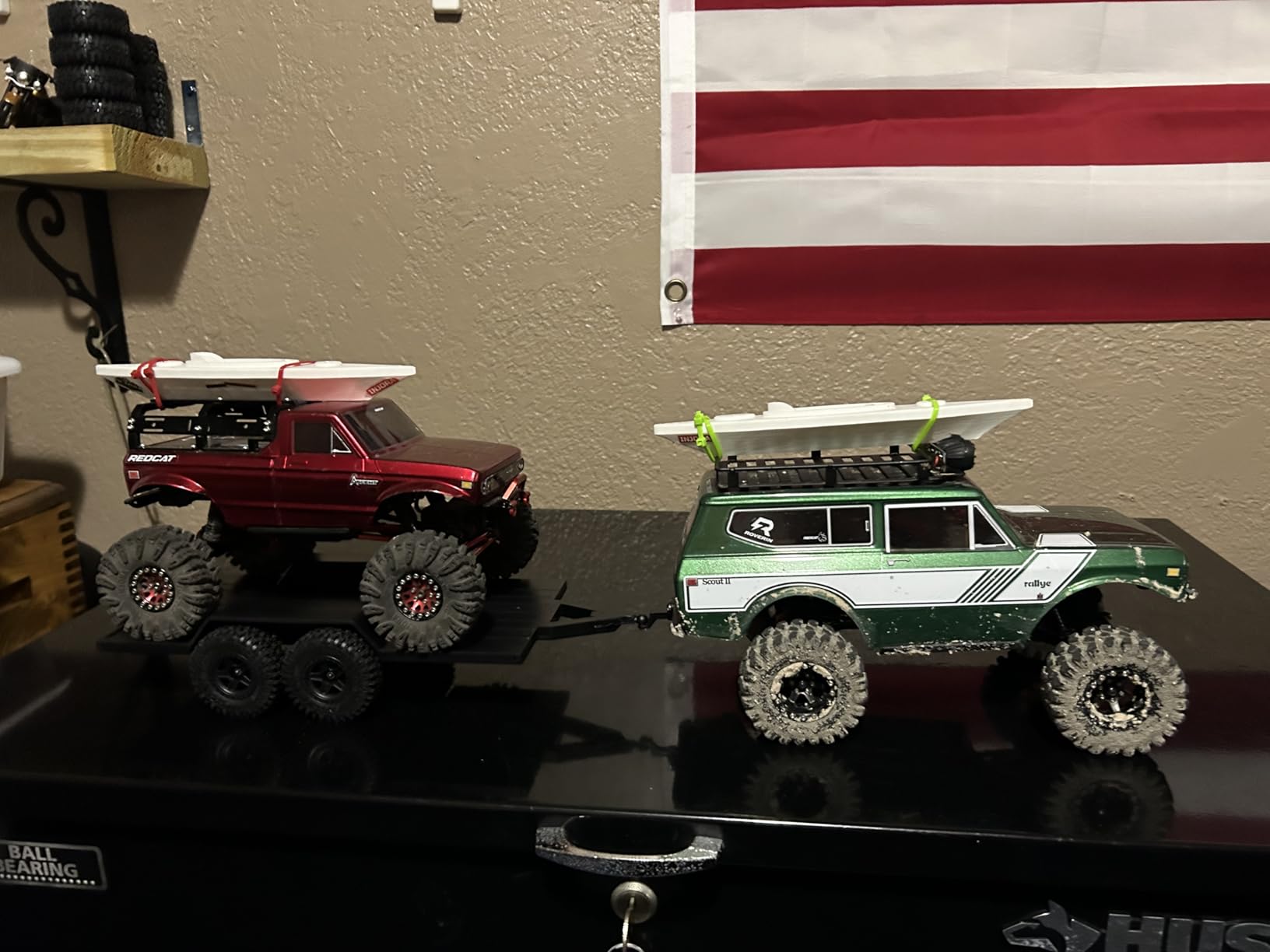 INJORA Utility Trailer with Hitch for 1/18 RC Crawler Car TRX4M Upgrade customer photo 2