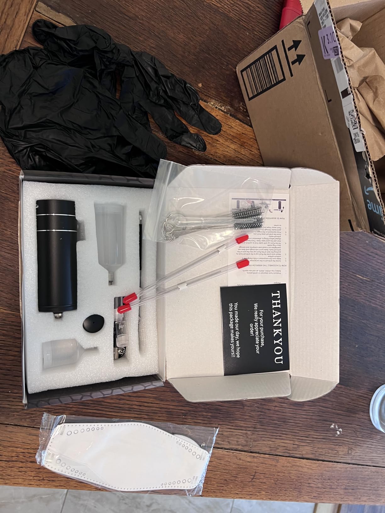 AKALLIBRE Airbrush Kit with Compressor, 48PSI High-Pressure Non-Clogging Airbrush Gun with 0.2/0.3/0.5mm Nozzles, Portable Airbrush for Nails Art, Cake Decoration, Painting etc. customer photo 2