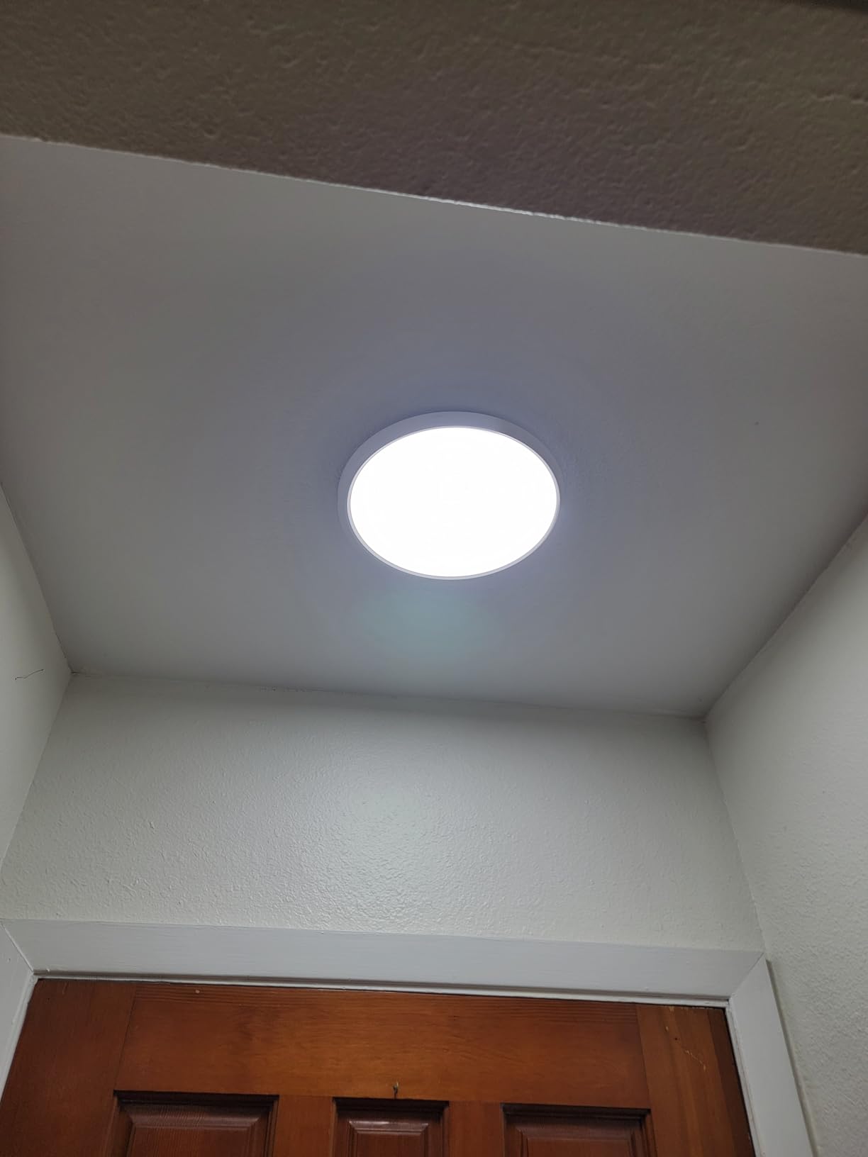 hepside 2Pack LED Flush Mount Ceiling Light Fixture, 12Inch 24W, Dimmable&3000K/3500K/4000K/5000K/6500K Adjustable Low Profile Ceiling Lights, White Round Flat Ceiling Light for Closet,Kitchen,Hallway customer photo 2