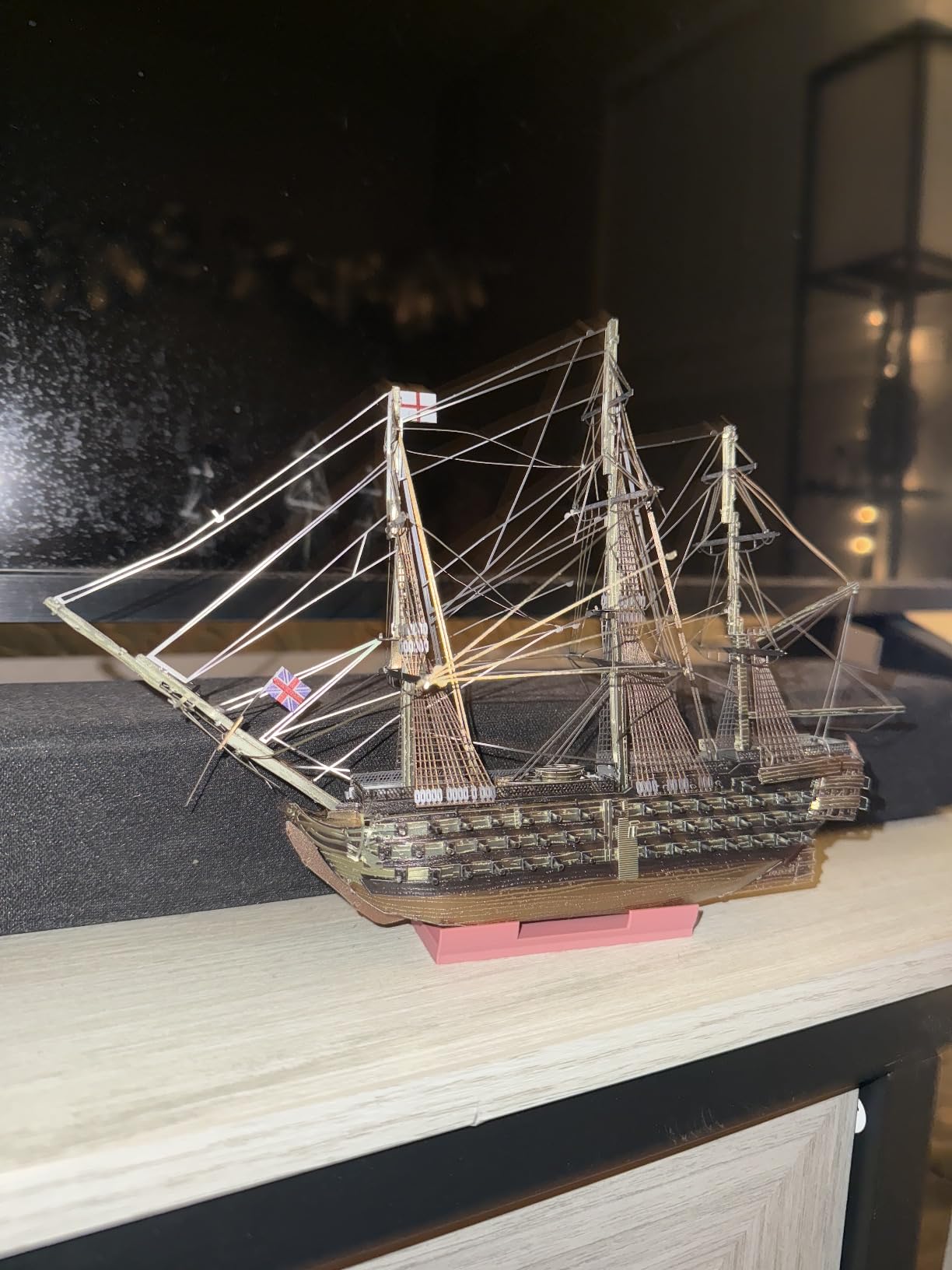 Piececool 3D Metal Puzzles, USS Constitution Sailing Boat Models for Adults Sailing Frigate Warship Sailboat Ship Model Building Kits Hobby Crafts for Adults Creative Gift Ideas Birthday Christmas customer photo 2