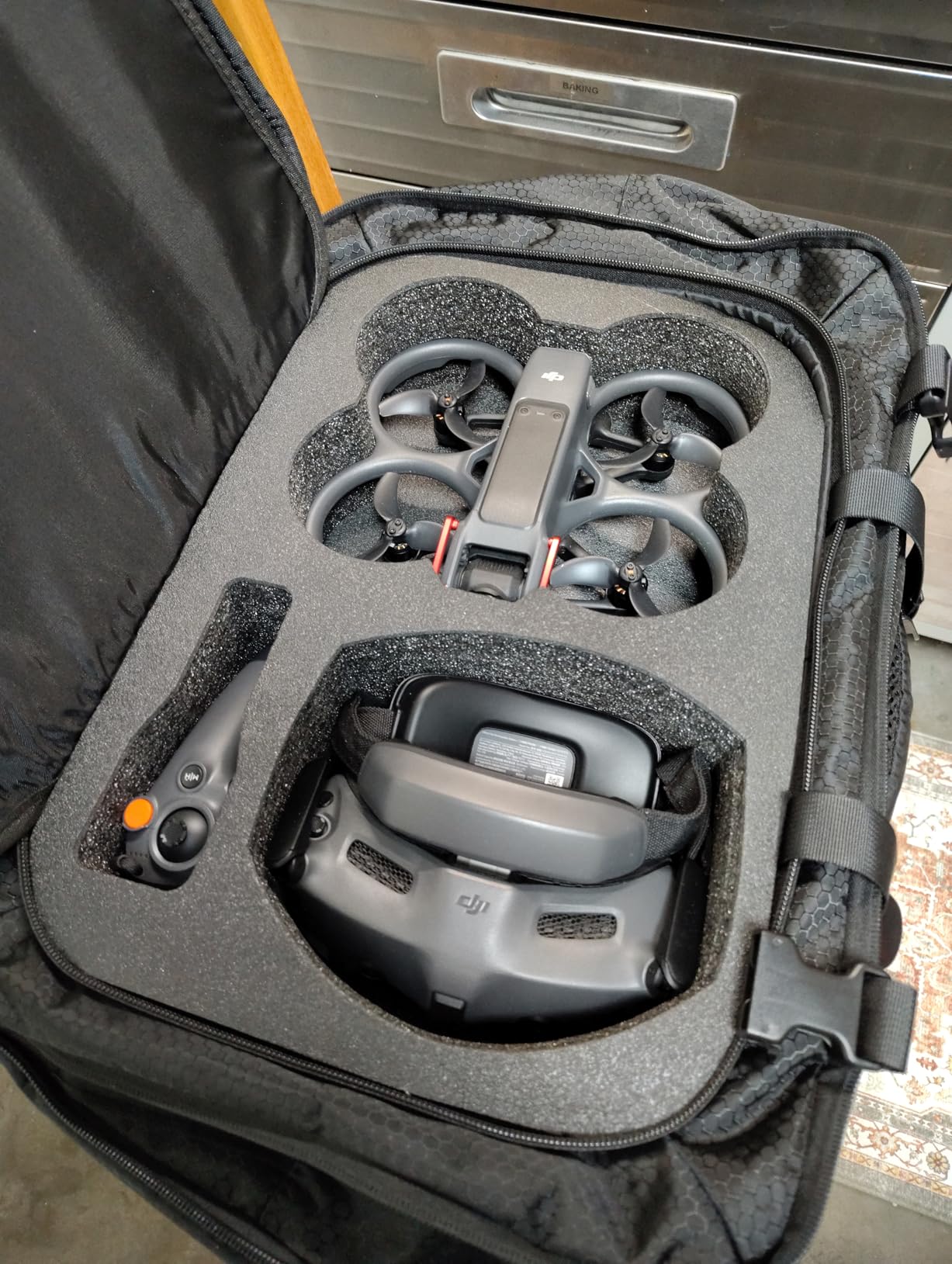 PEKREWS Avata 2 Case, Expandable Carry On Bag for DJI Goggles 3, RC Motion 3, Large Capacity Avata 2 Backpack Fits 17.3 Inch Laptop and DJI Fly More Combo, Travel Drone Carrying Case for Accessories customer photo 1