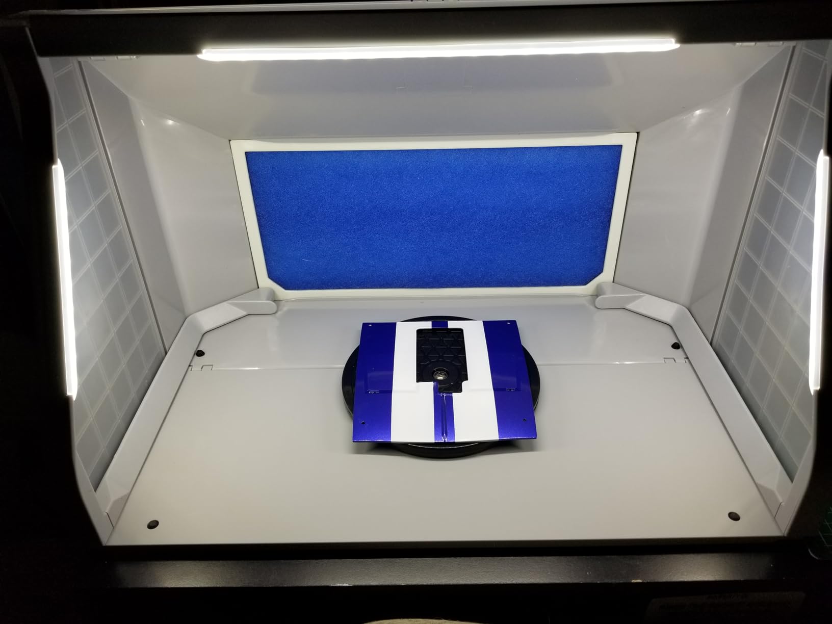 VIVOHOME Dual Fans Portable Airbrush Paint Spray Booth Kit with 4 LED Lights CRI 95, Spray Gun Racks, Turn Table and Filter Hose customer photo 1