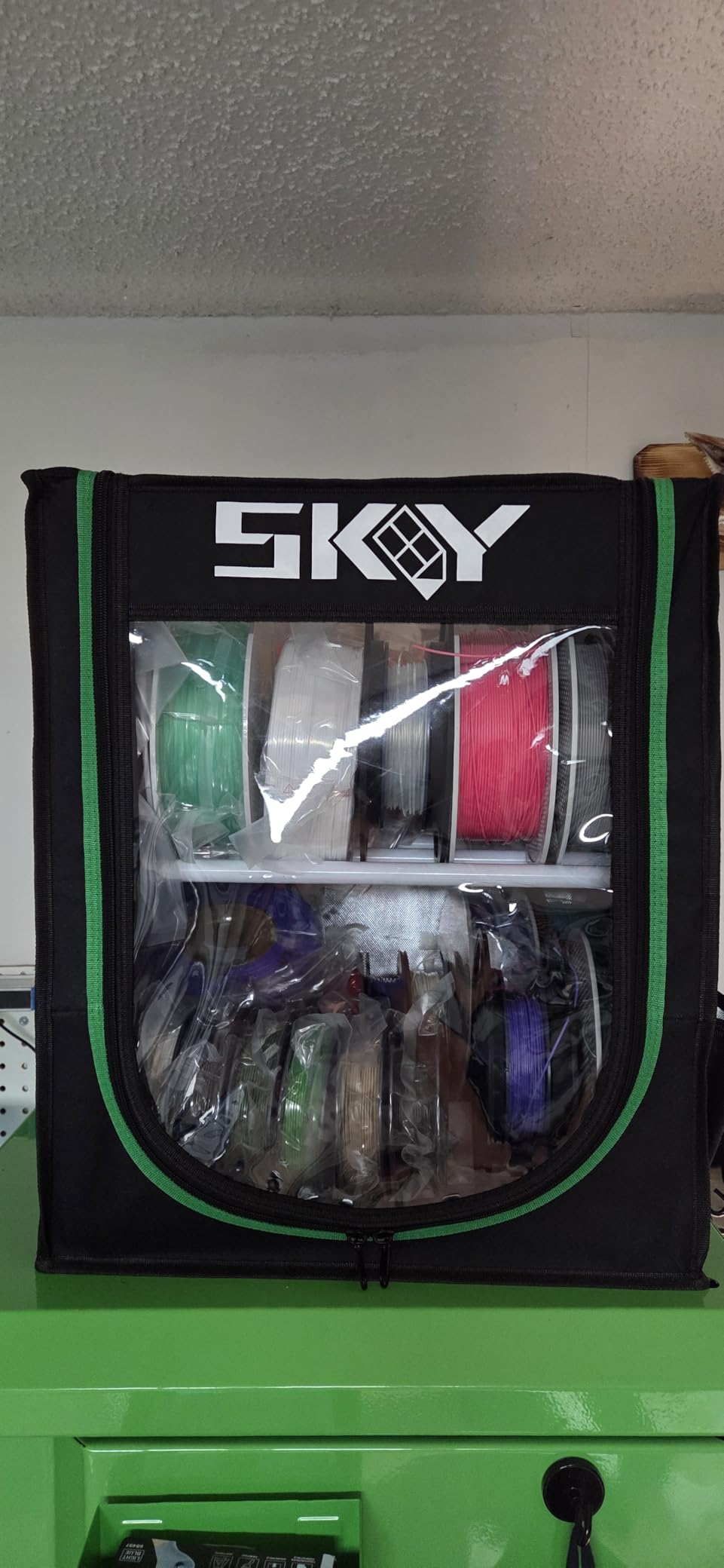 Skouphy 3D Printer Filament Storage Box, 2-Tier Storage Shelves for 3D Printing Business, Studio, Office Workshop -10 Rolls customer photo 1