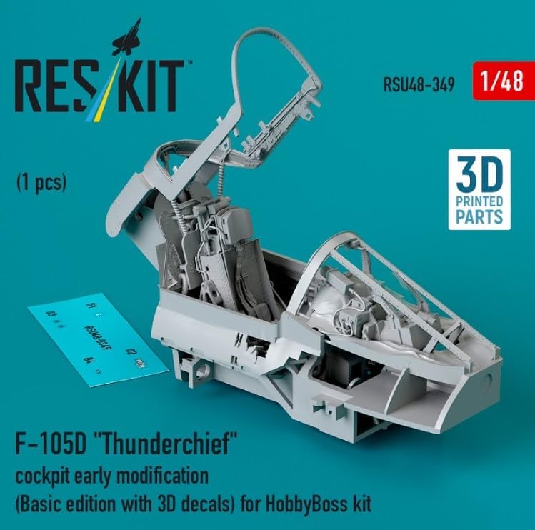 RSU48-0349 1/48 F-105D Thunderchief Cockpit Early Modification (Basic Edition with 3D Decals) for HobbyBoss kit (3D Printed) customer photo 2