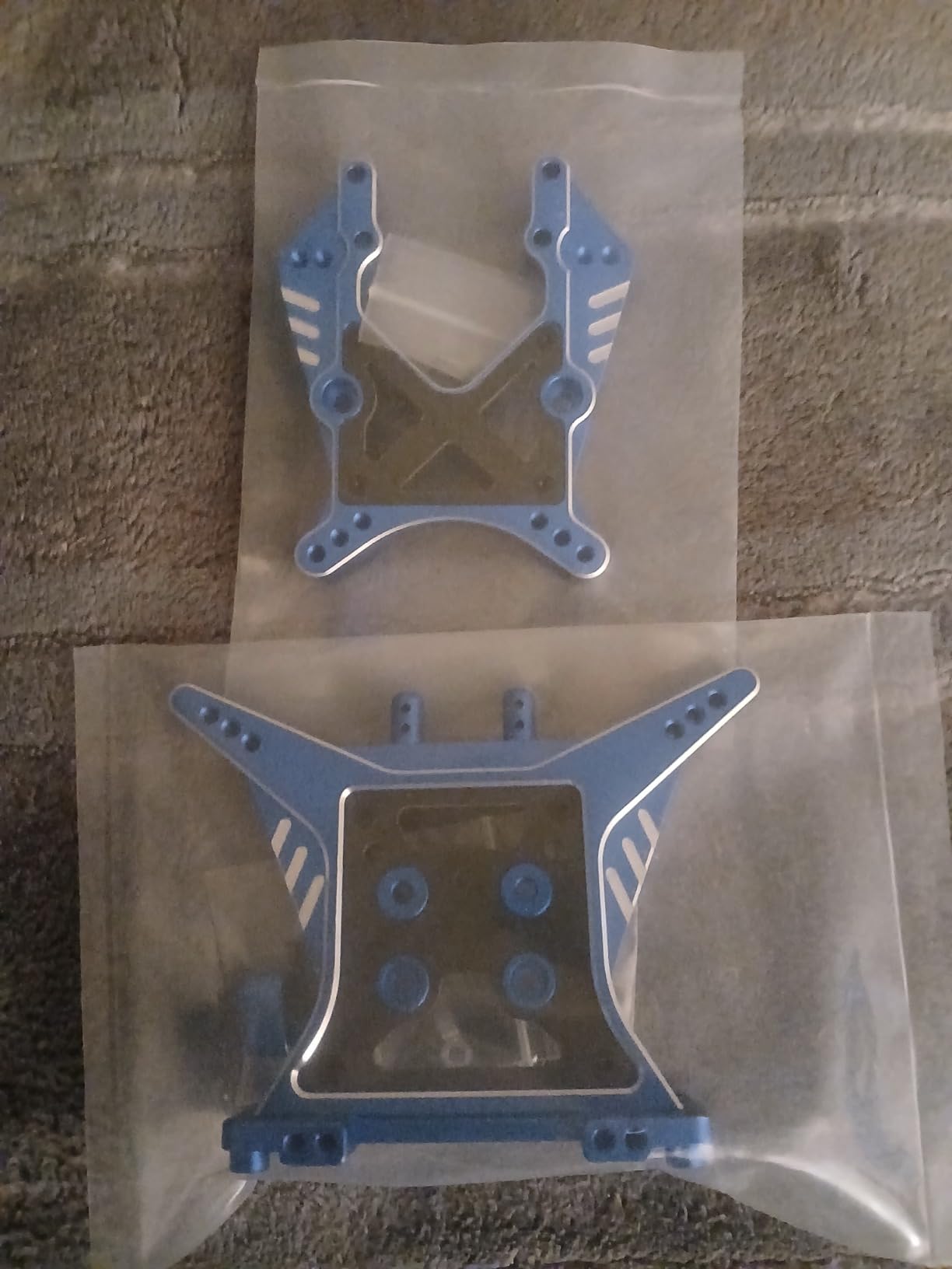 RC Front Rear Shock Tower Shock Mounts Upgrades Part for ECX 1/10 2WD Ruckus,AMP MT,AMP DB,AMP Crush,K&N Torment,Axe,Brutus,Circuit,Aluminum Front Rear Shock Tower Shock,Titanium customer photo 1