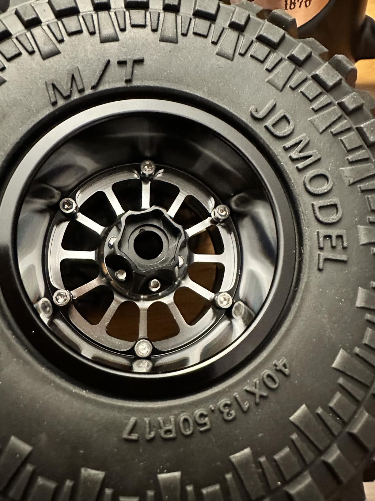 200g Super Heavy 2.2 Beadlock Wheels Aluminum 1/10 Crawler RC Wheel 4pcs Rims Hub for Axial SCX10 Trx4m Silver Screws (Silver Orange) customer photo 2