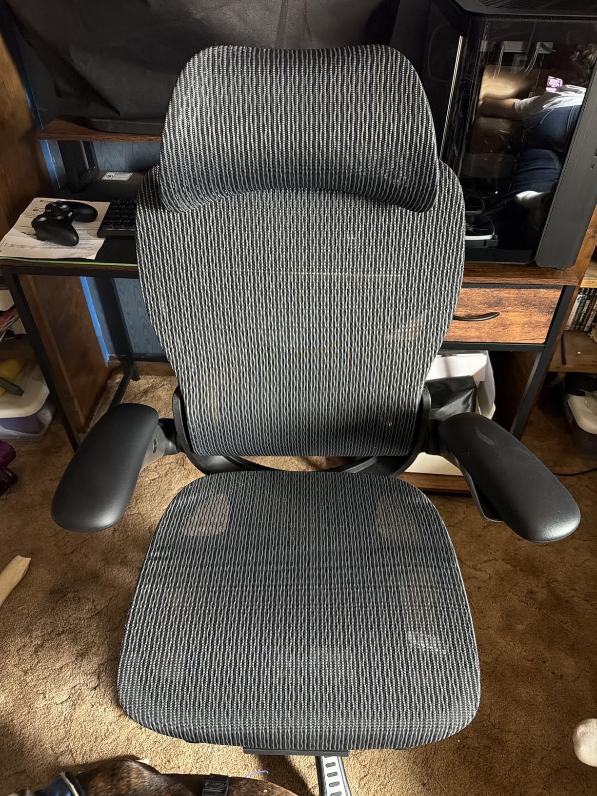 ELABEST X100 Ergonomic Mesh Office Chair with Footrest Big and Tall Desk Chair 5D Flip-Up Arms 3D Lumbar Support customer photo 2