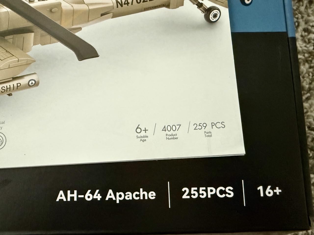ArtorBricks AH-64 Apache Airplane Military Building Set with Display Stand - 183-Piece Model Kit for Adults, Collectors & Enthusiasts, Premium Gift Box Packaging for Holiday & Birthday Present customer photo 1