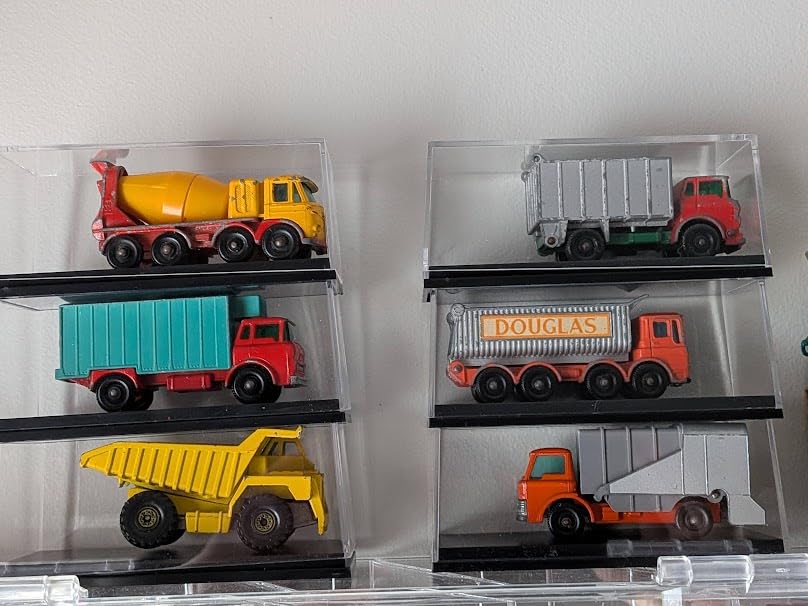 12 PCS Clear Model Cars Display Case, Toy Car Display Organizer Storage Case Fit for 1/64 Car Model, Clear Acrylic Display Box with Black Base for Hot Wheels Car(4.17 x 1.81 x 1.81 in) customer photo 1