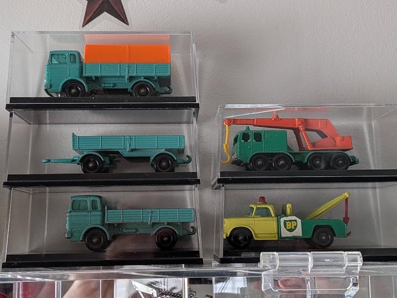 12 PCS Clear Model Cars Display Case, Toy Car Display Organizer Storage Case Fit for 1/64 Car Model, Clear Acrylic Display Box with Black Base for Hot Wheels Car(4.17 x 1.81 x 1.81 in) customer photo 2