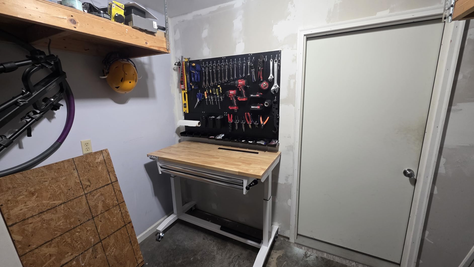 INCLY 48x36 Inch Metal Peg Board Kit with 1/4