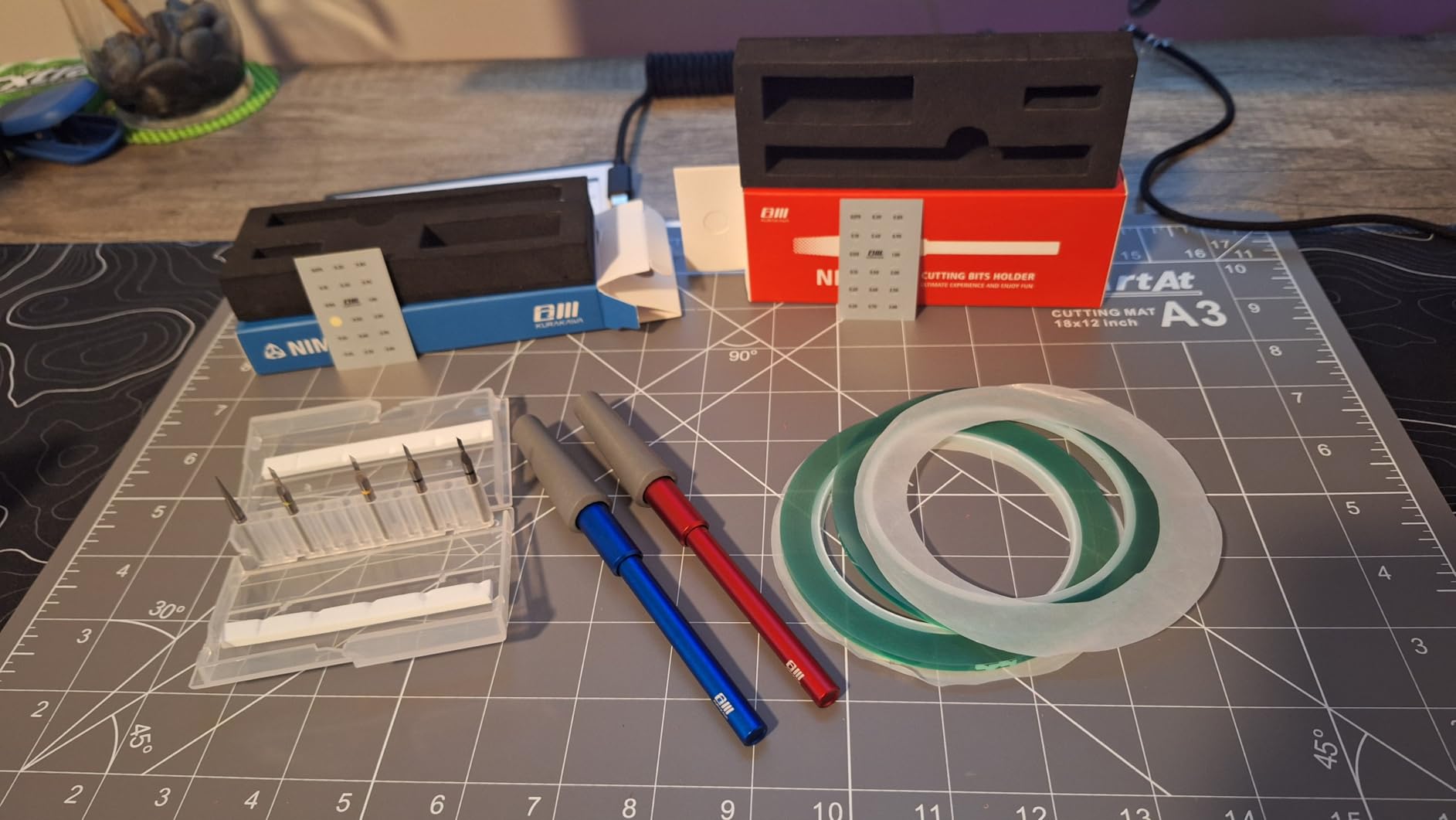 Pro Scribing Tool Kit for Gunpla - 9-Piece Tungsten Carbide Blade Set with 0.15/0.3/0.5mm Chisels, Scribing Tape & Ergonomic Handle - Perfect for HG/MG/RG Models customer photo 2