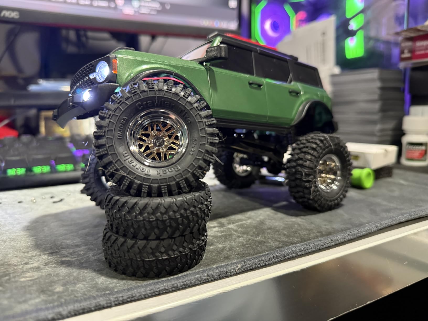 INJORA 1.0 Brass Aluminum Beadlock Wheels ModuWheel for TRX4M SCX24 1/18 1/24 RC Crawlers Upgrade customer photo 2