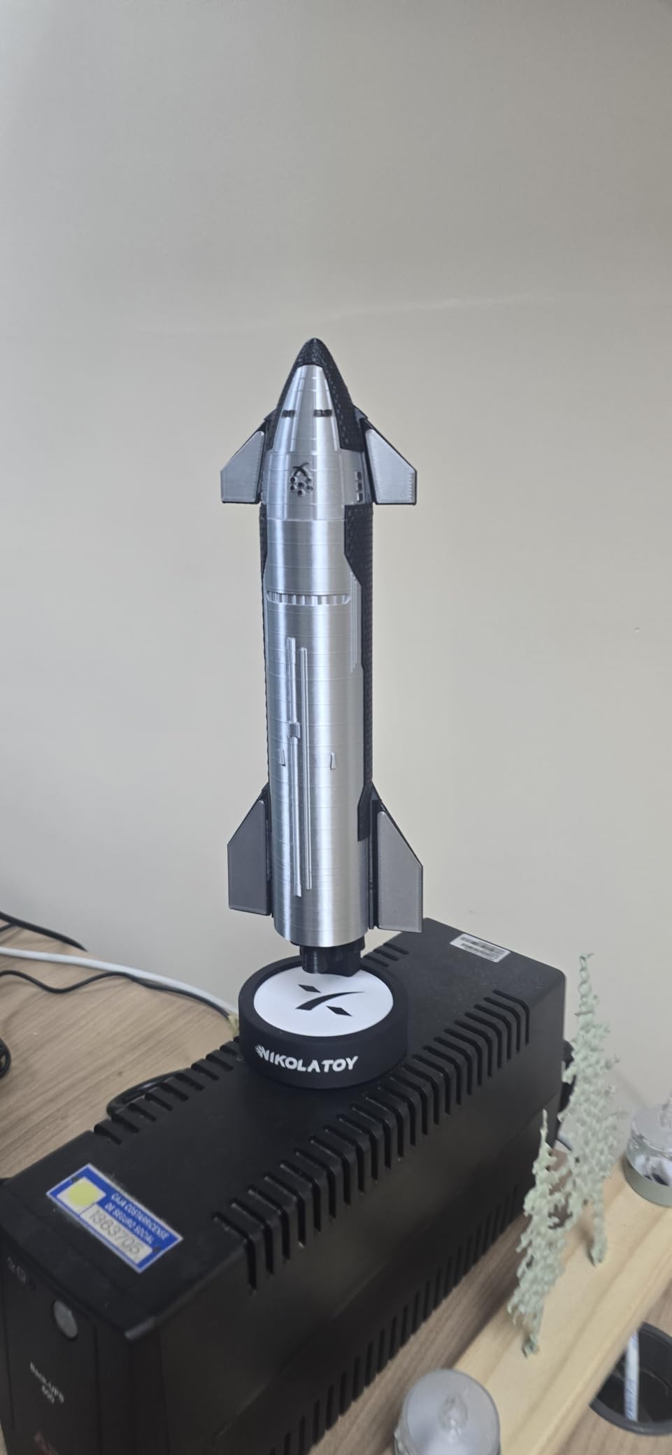 NIKOLATOY SpaceX Starship Model 1:200 Scale - Space Rocket with LED Lights and Misting Function - Aerospace Collectible Rocket Toy Desktop Ornament customer photo 1