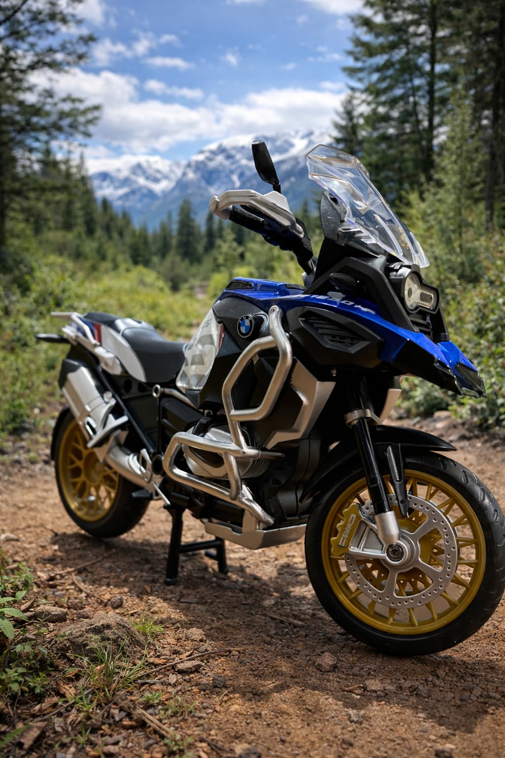 RZAPE Diecast Motorcycle Model Kit 1/12 Scale R1250 GS ADV Model Motorcycles,Kids Motorcycles Toy Front Wheel Can Be Steered Left and Right,Motorcycle Toys for Kids 3-5（Blue） customer photo 2