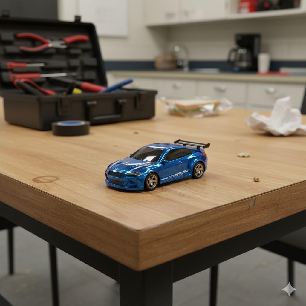 KF20 1:64 Scale Mini Drift RC Car with Full Proportional RTR 2.4GHZ Remote Control for Desktop Racing (Blue) customer photo 1