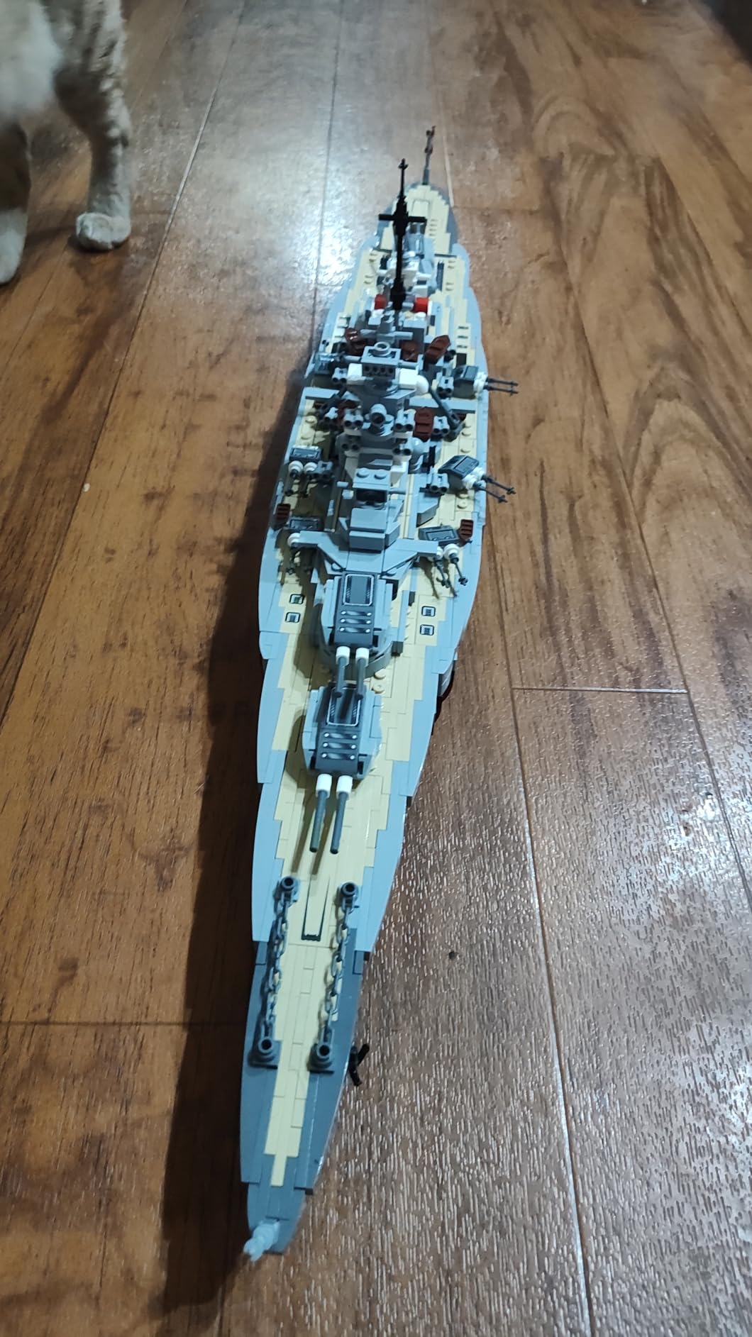 Bismarck Battleship Building Block Toy, World War II Classic Bismarck Warship Bricks Model Kit for Teenagers and Adults Collection(2081 Pieces) customer photo 1