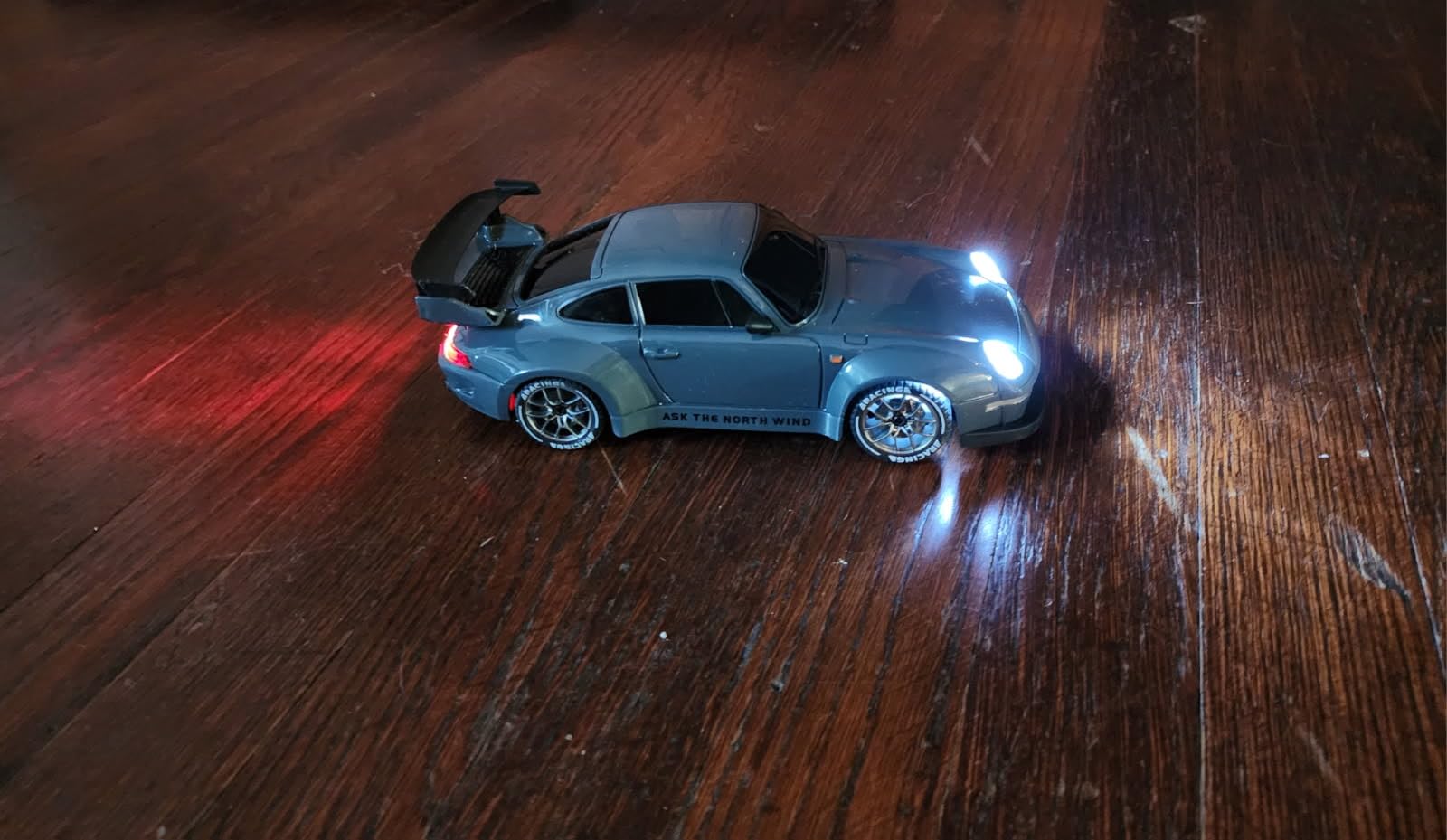 RC Drift Car, 1:24 Scale Remote Control Vehicle with LED Lights, 2.4GHz 20KM/H 4WD High Speed RC Cars, Drifting Tires and Two Batteries, Racing Sports Toy Idea Gift for Adults Boys Girls and Kids customer photo 1