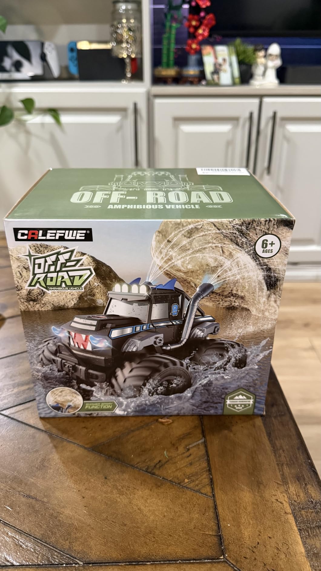 3-in-1 Amphibious Remote Control Car, RC Boat/Water Gun, 2.4GHz All Terrain Waterproof Monster Trucks for Boys Age 4-7 W/2 Batteries 70 min, Birthday Gift Pool Toys for Kids Ages 4-8 customer photo 2