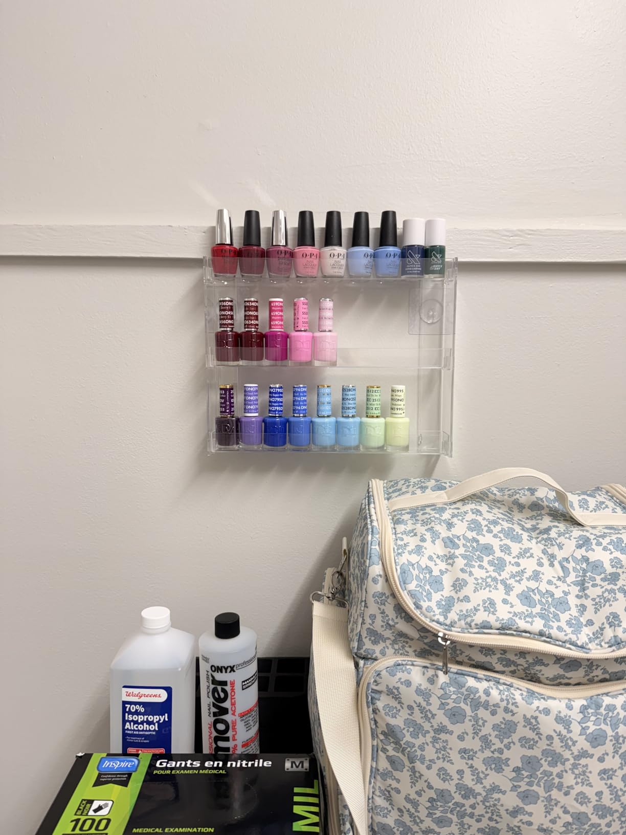 3 Tier Display Rack, Clear Paint Rack Wall-Mount (No Drill), Acrylic Craft Paint Storage Organizer, Miniature Holder for 2oz Bottle, Nail Polish Organizer, Badges, Mini Figures (1) customer photo 1