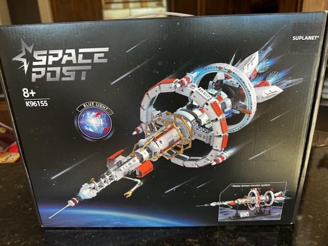 Space Station Spaceship Building Block Set with LED Lights, Exploration Station Model Building Kits with Display Stand, STEM Engineering Gift for Kids, Adults & Space Fans (1583 PCS) customer photo 1