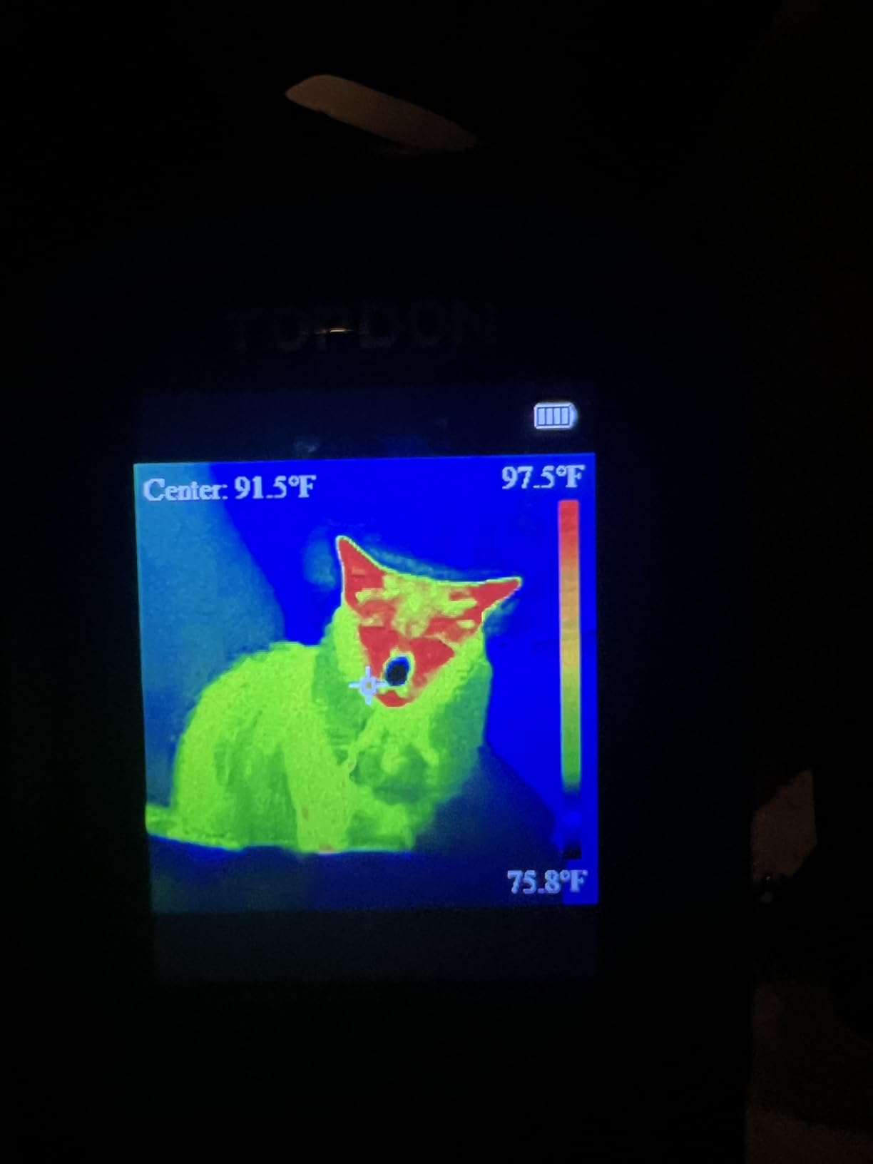 TOPDON TC004 Mini Thermal Imaging Camera, 240 x 240 TISR Resolution, 15-Hour Battery Life, 128 x 128 IR Resolution, 25Hz Handheld Infrared Camera with High/Low Temp Alerts, Auto Shutdown- Blue customer photo 2