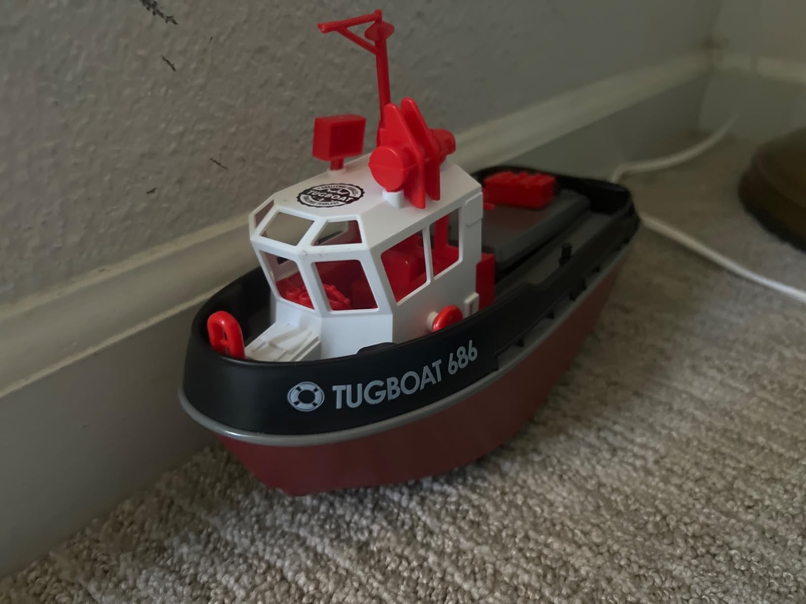 RC Boat, 1/72 RC Tugboat for Pools and Lakes, 2.4Ghz High-Speed Remote Control Boat with LED Lights and Low Battery Alarm for Teen Adult, Orange customer photo 2