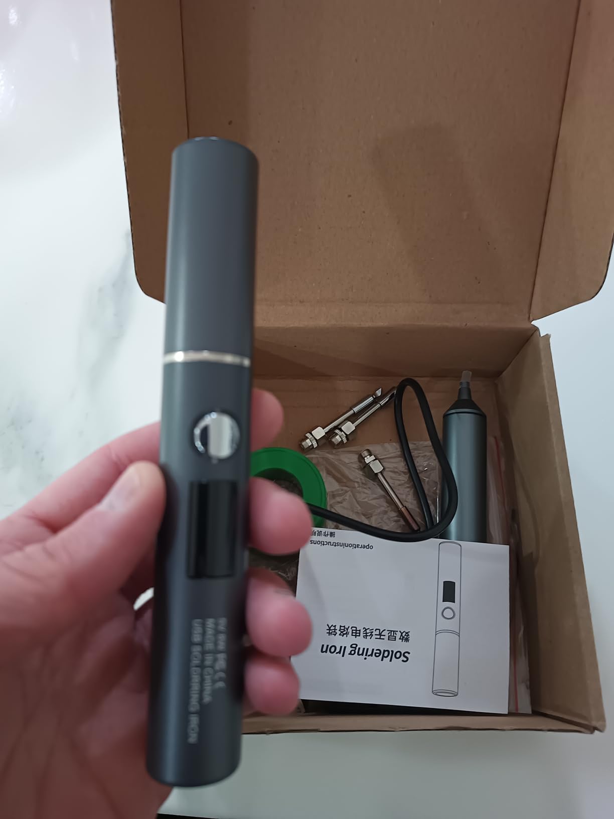 Cordless Soldering Iron Kit, Rechargeable USB-C Soldering Pen with OLED Screen, Portable Battery Powered Solder Iron for Electronics Repair, Includes 3 Tips & Lead-Free Solder Wire customer photo 2