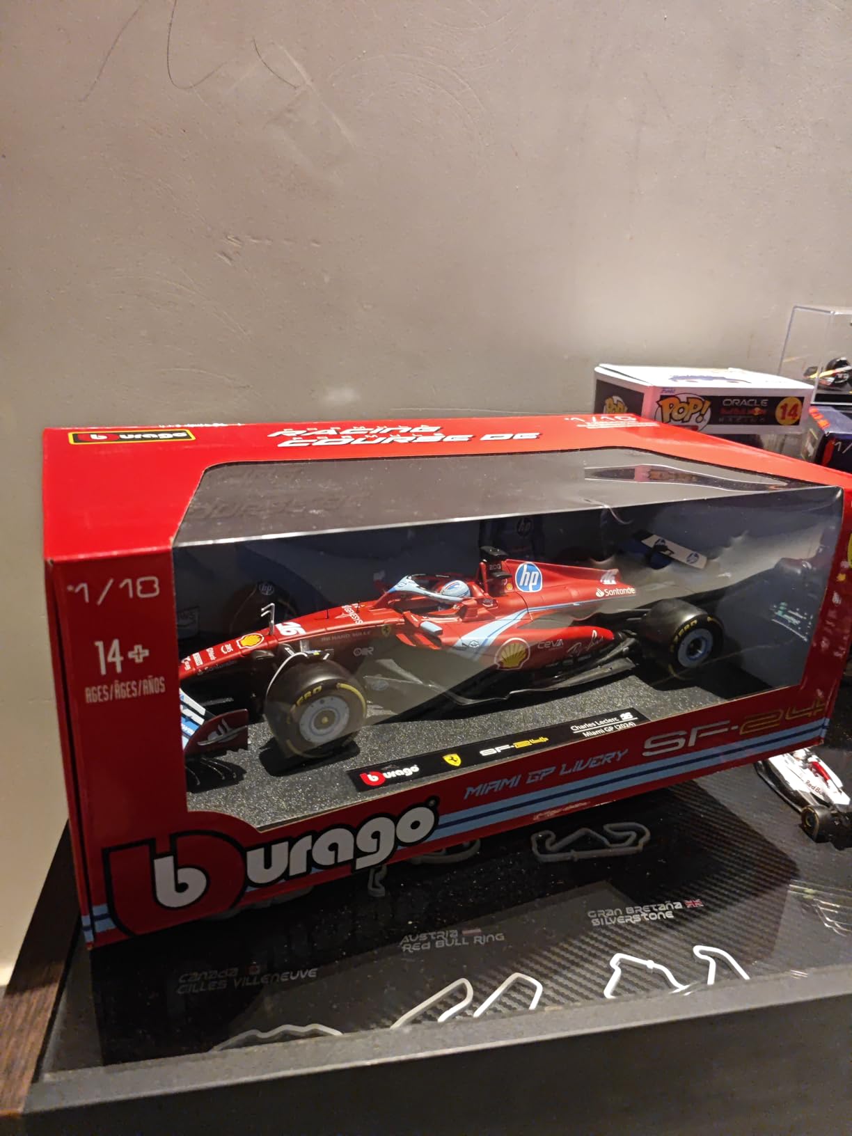 Ferrari SF24 F1 Miami 2024#Leclerc with Helmet - 1/18 Metal Model Model - Official Ferrari Formula 1 Season 2024 - Very realistic details - Ferrari Collector's Edition customer photo 1