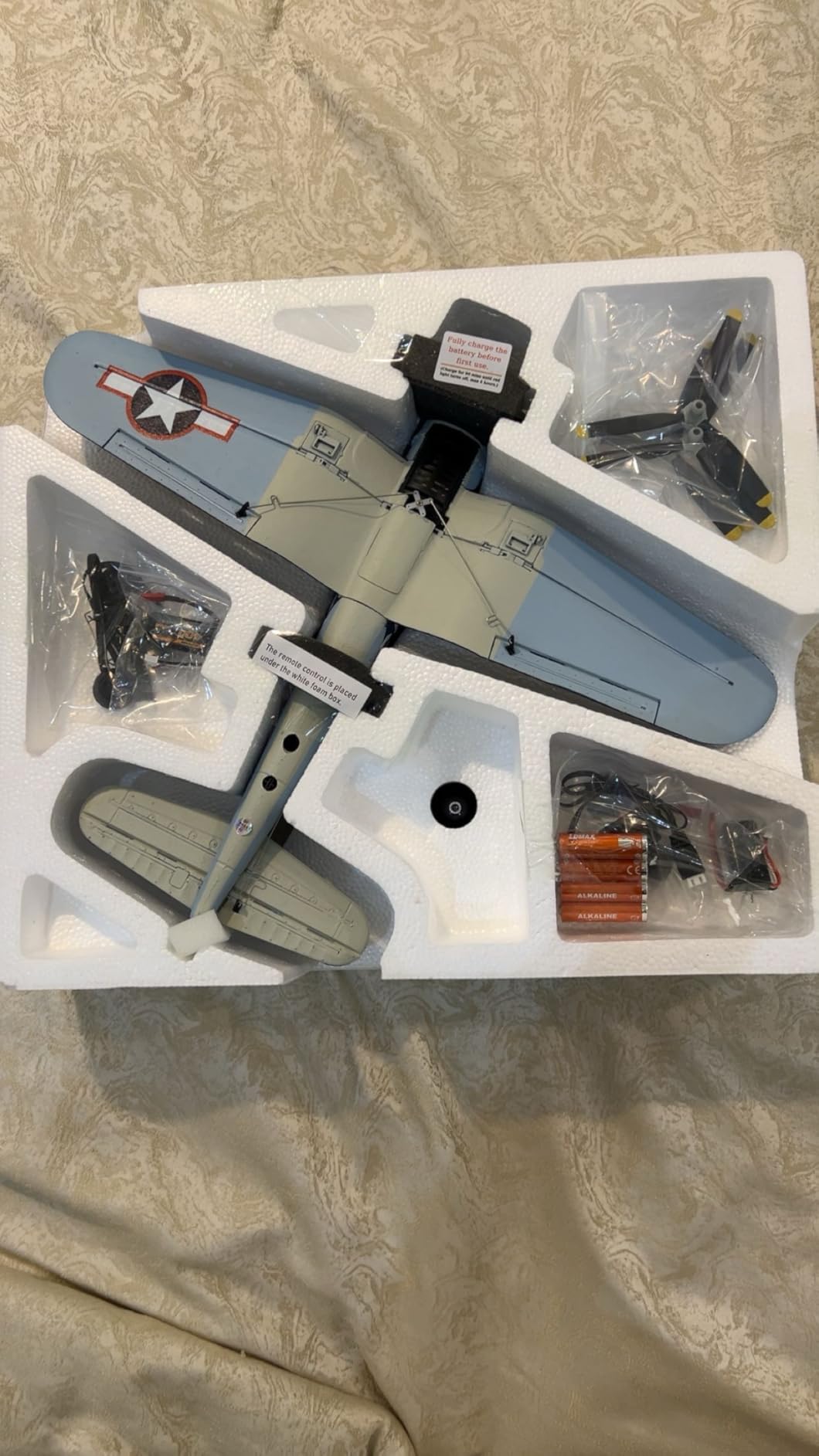 Volantexrc Brushless RC Planes, 4 Channel F4U Corsair RTF RC Airplane Fighter, 6-Axis Gyro wiih 3 Flight Modes, One-Key Aerobatic, Wingspan 500mm Fuselage 396mm, with 3 Batteries, Ideal Park Flyer customer photo 1