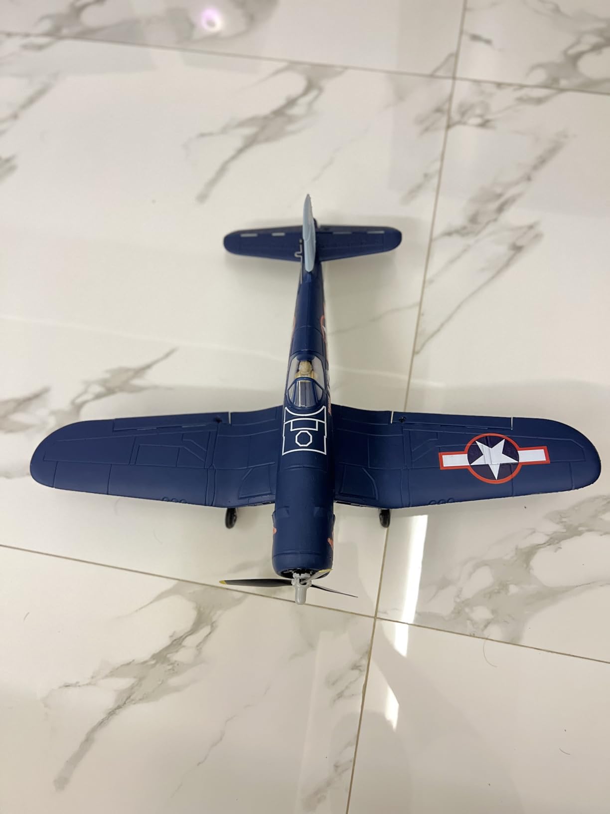 Volantexrc Brushless RC Planes, 4 Channel F4U Corsair RTF RC Airplane Fighter, 6-Axis Gyro wiih 3 Flight Modes, One-Key Aerobatic, Wingspan 500mm Fuselage 396mm, with 3 Batteries, Ideal Park Flyer customer photo 2