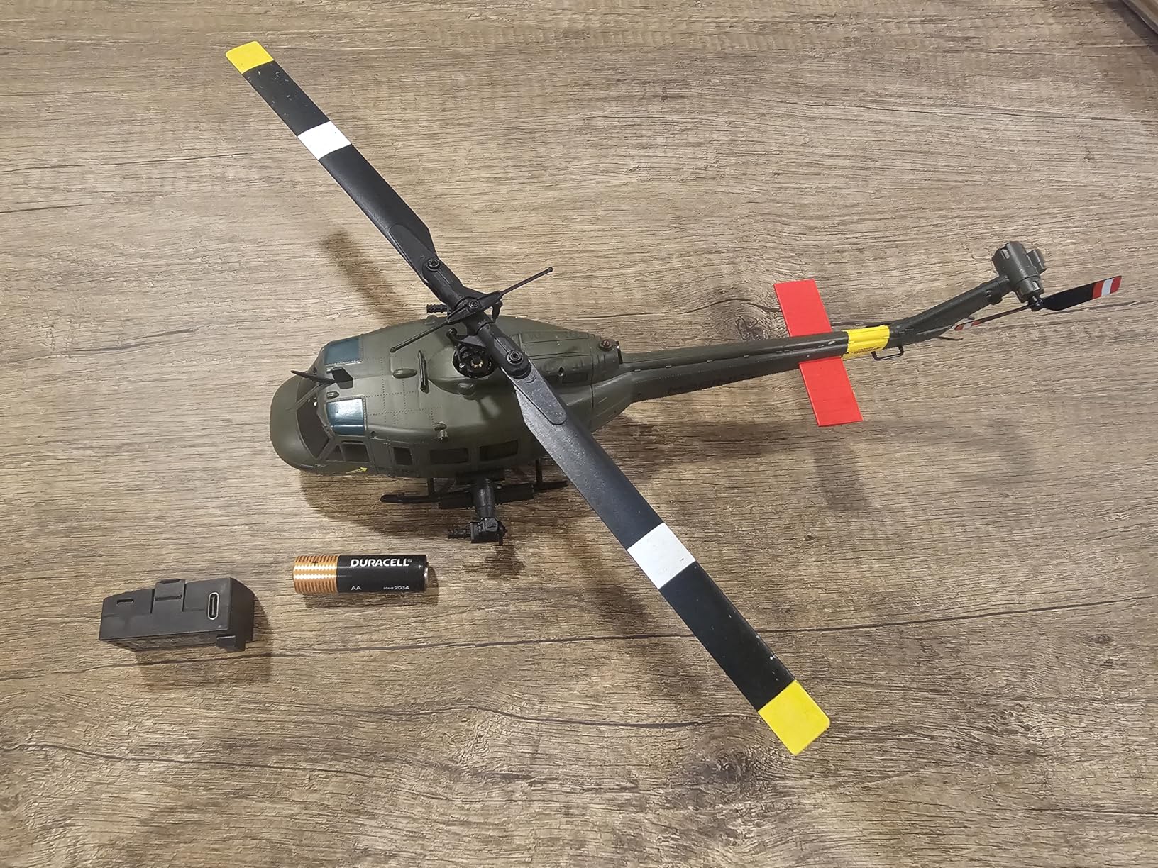 RC ERA C032 UH-1 Huey Helicopter - Remote Control Helicopters for Adult, 1/48 Scale 2.4G 6CH Gyro Stabilized Aircraft with Altitude Hold & Optical Flow, 3D Stunt Drone (Yellow) customer photo 2