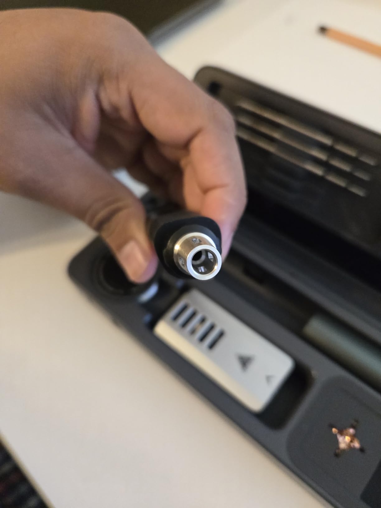 FNIRSI HS-02B 100W Portable Corded Soldering Iron Kit with Storage Case, 2S Fast Heating, 212-842℉, Pre-set 3 Groups Temperature, 3 210 Soldering Tips, Smart Soldering Iron Pen for Electronics Repair customer photo 2