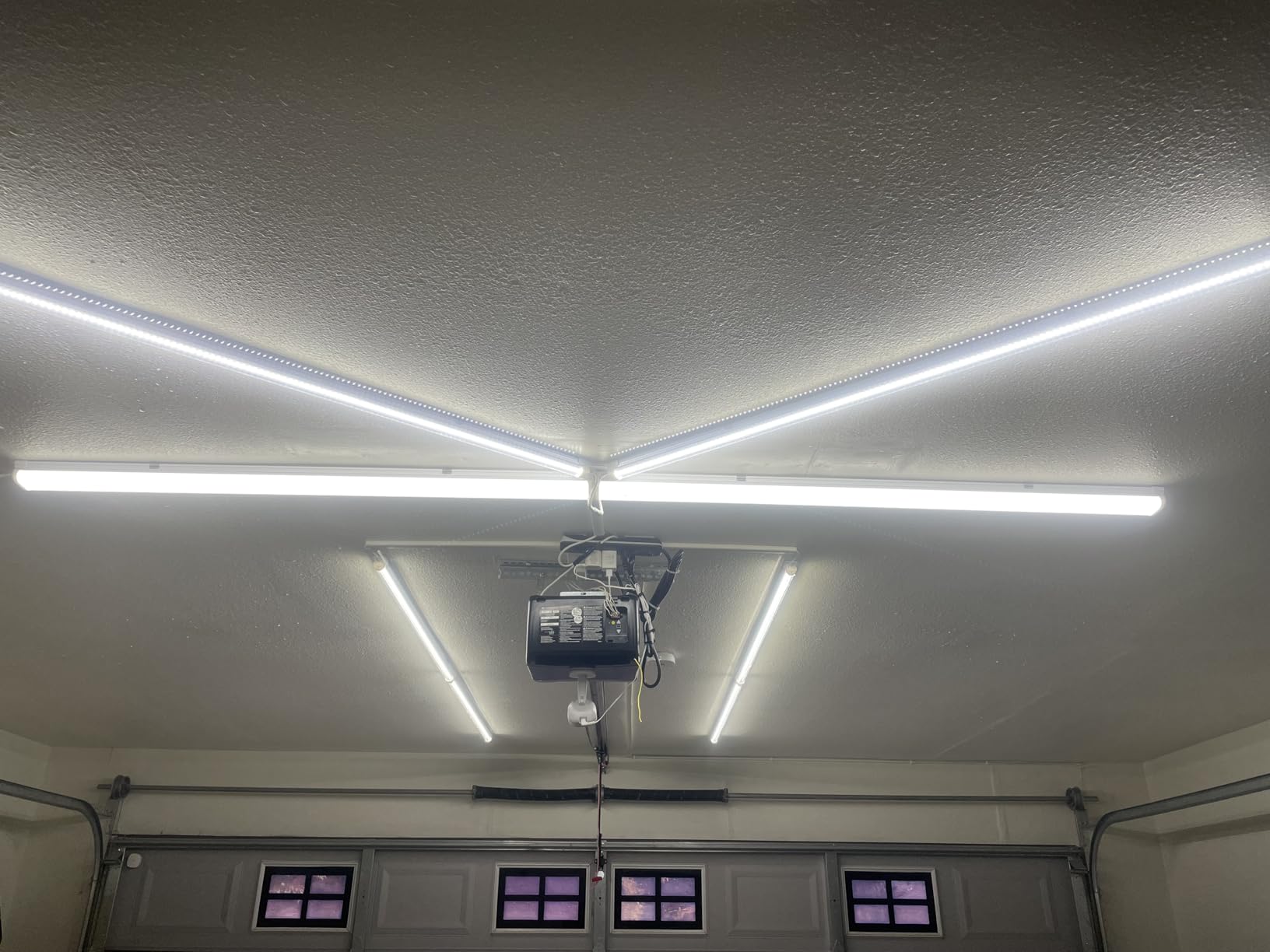 Barrina LED Shop Lights for Workshop 4FT, 6500K Super Bright, Hidden Wiring, 45W 5000LM, Linkable 4FT Light Fixture Cord with ON/Off, Frosted Cover, LED Ceiling Light for Garage, Kitchen, 2 Packs customer photo 1